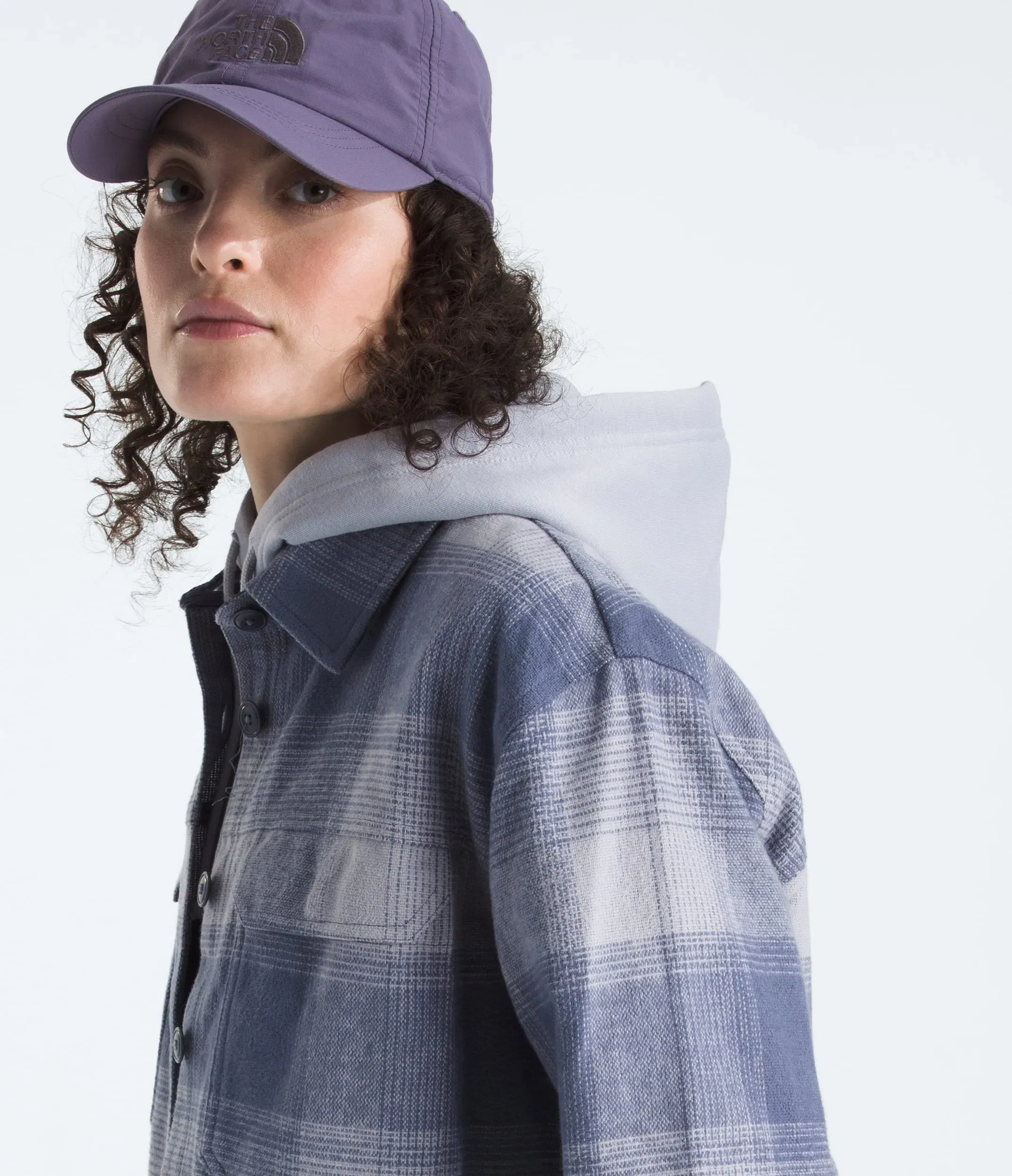 The North Face Women’s Valley Flannel Shirt—Plaid Twilight Galaxy TNF Shadow Plaid