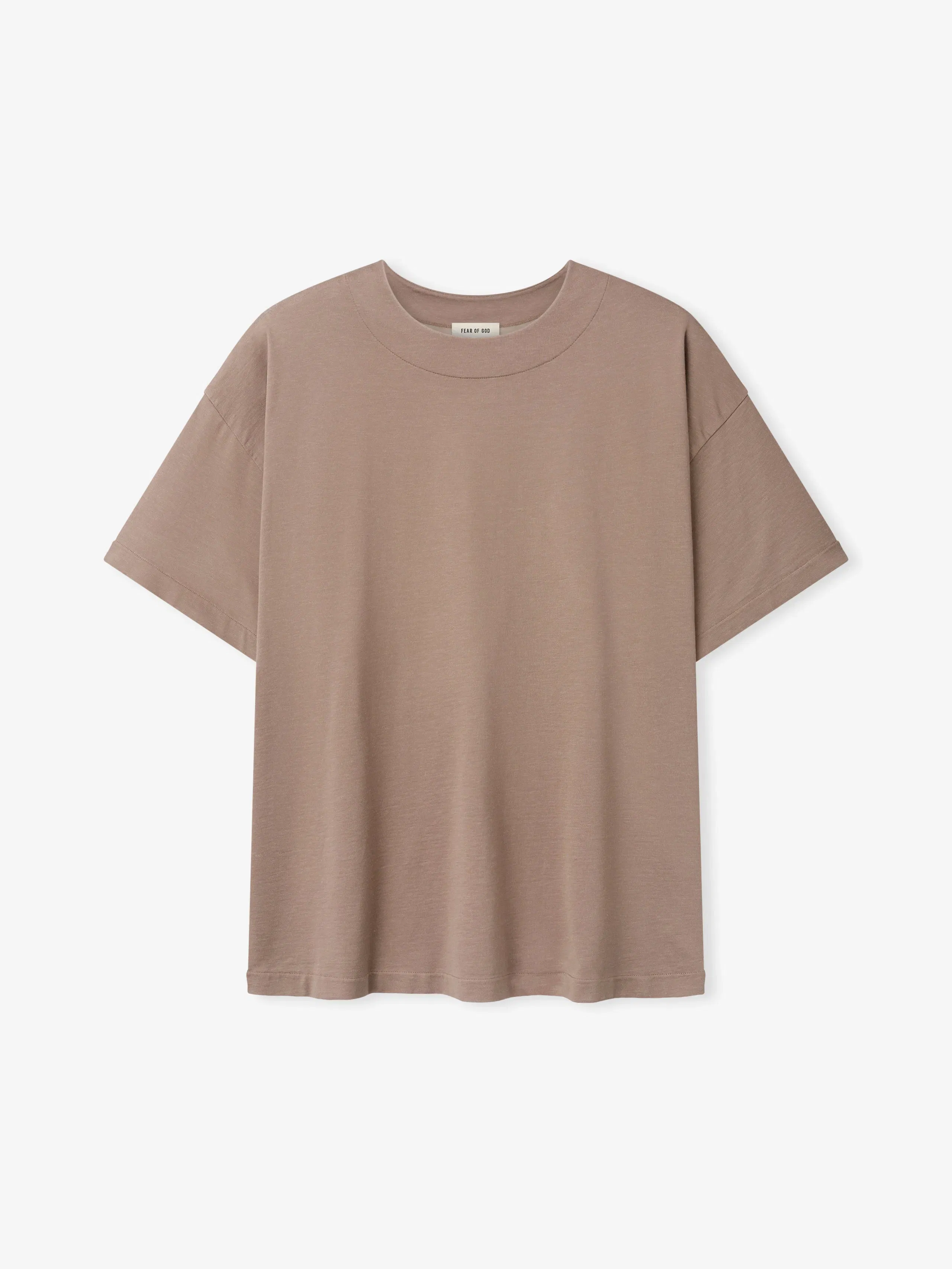 Essentials Clean Neck Short Sleeve T-Shirt Dune Pearl
