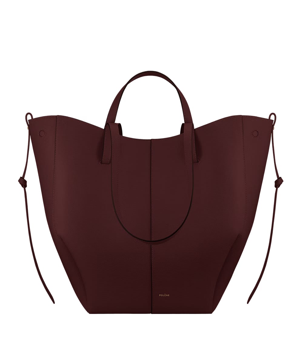 Polene Cyme Tote Textured Black Cherry