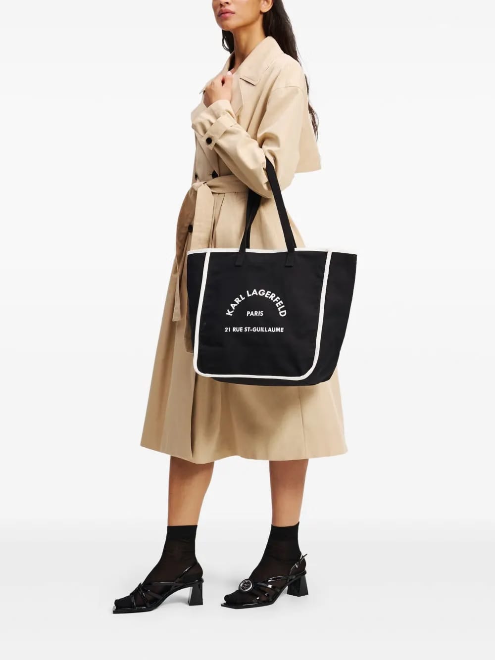 Rue St-Guillaume logo-print tote bag