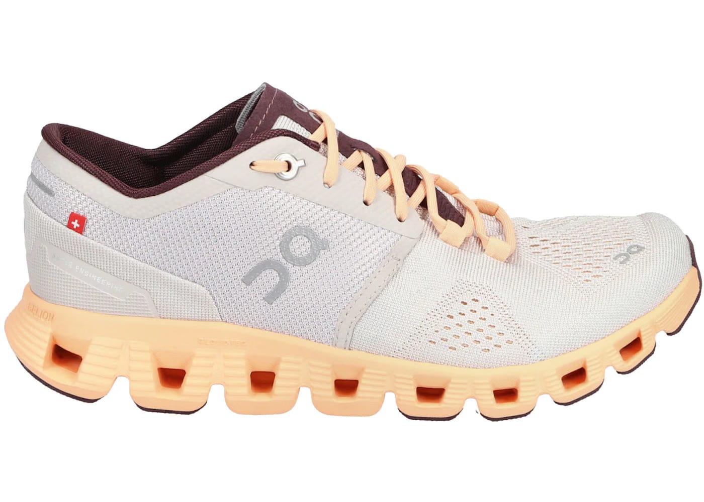 On Running Cloud X Silver Almond Womens
