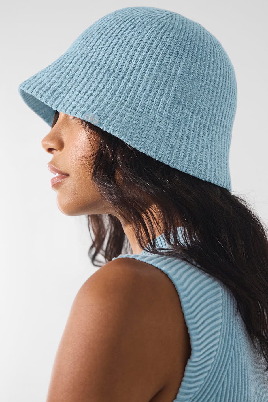 Alo Yoga Denim Knit Cloche