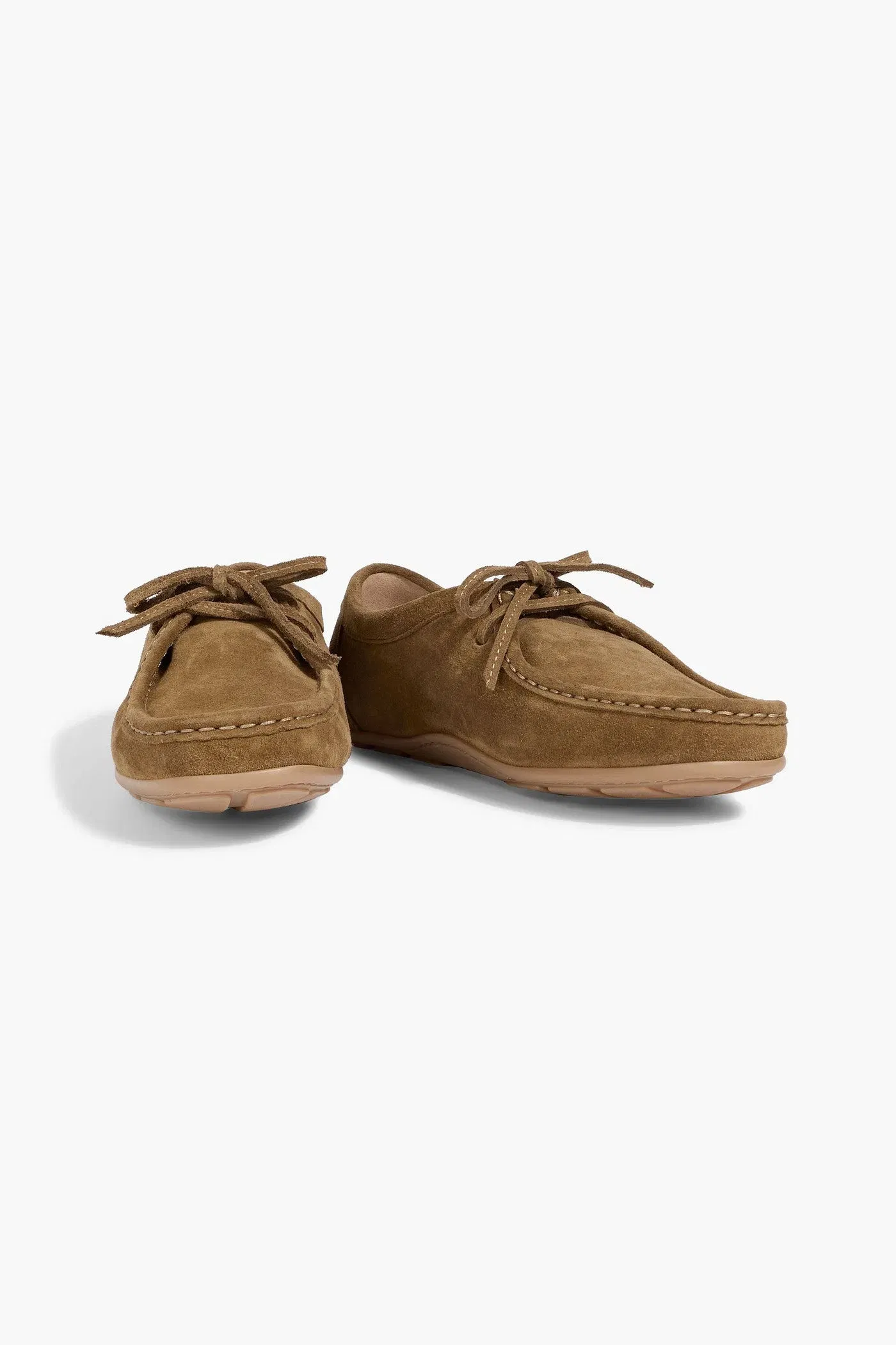 Bally Cleante Suede Loafers Camel Women's