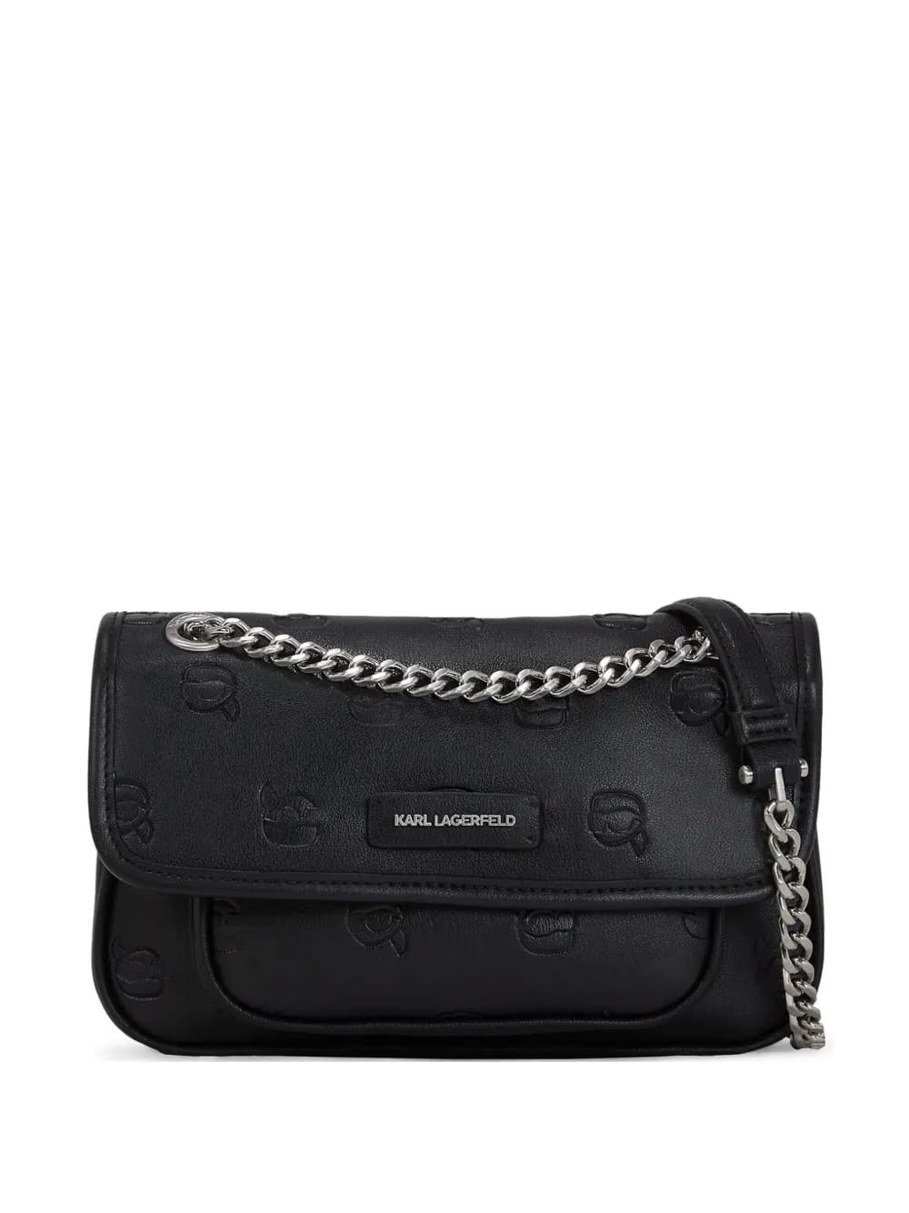 Ikon-embossed crossbody bag