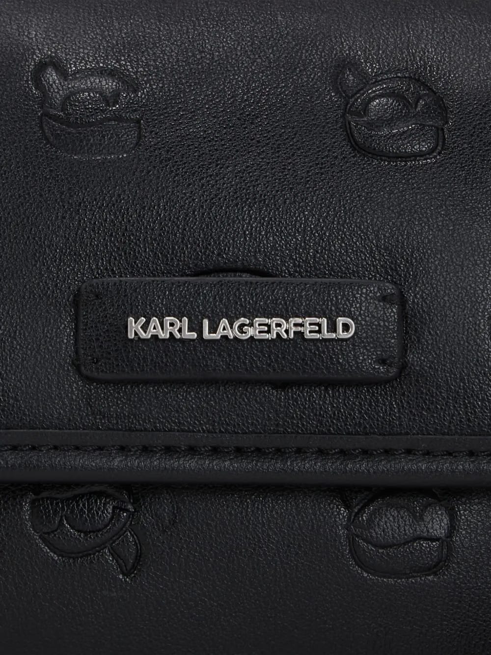 Ikon-embossed crossbody bag