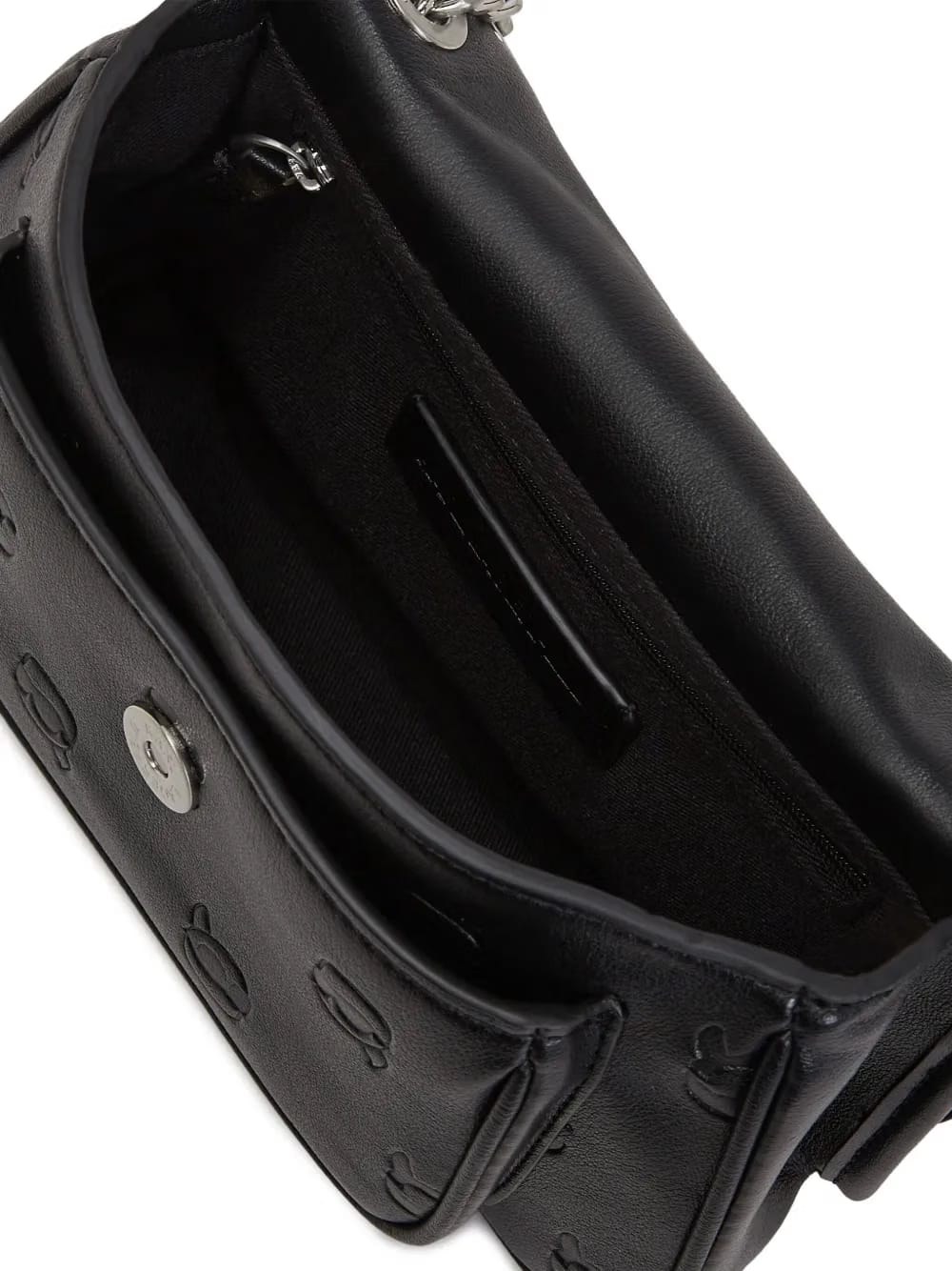 Ikon-embossed crossbody bag