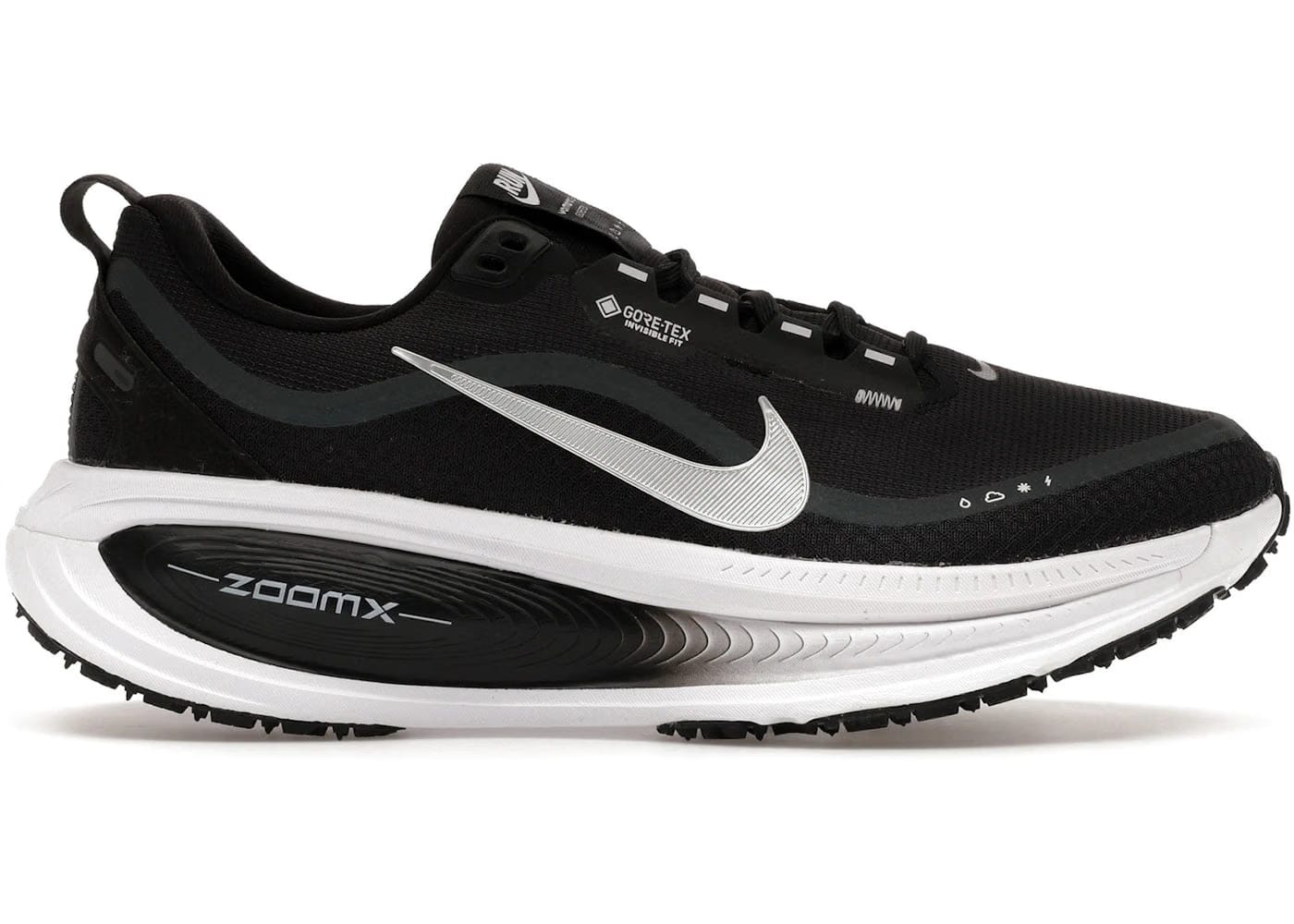 Nike Vomero 18 Gore-Tex Black White Metallic Silver