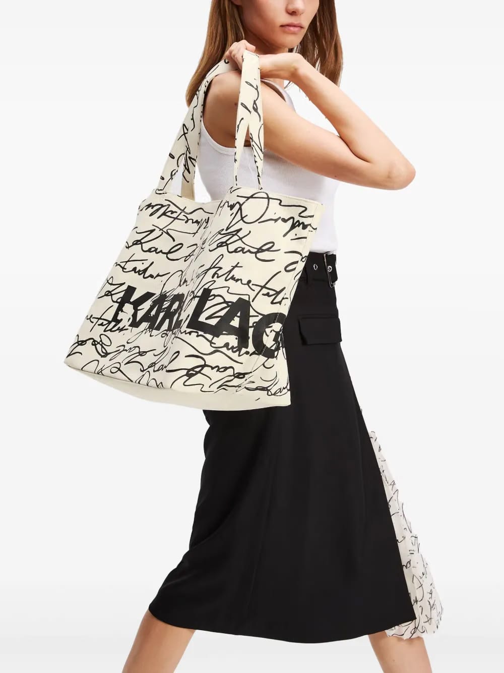 K/Essential autograph-print tote bag