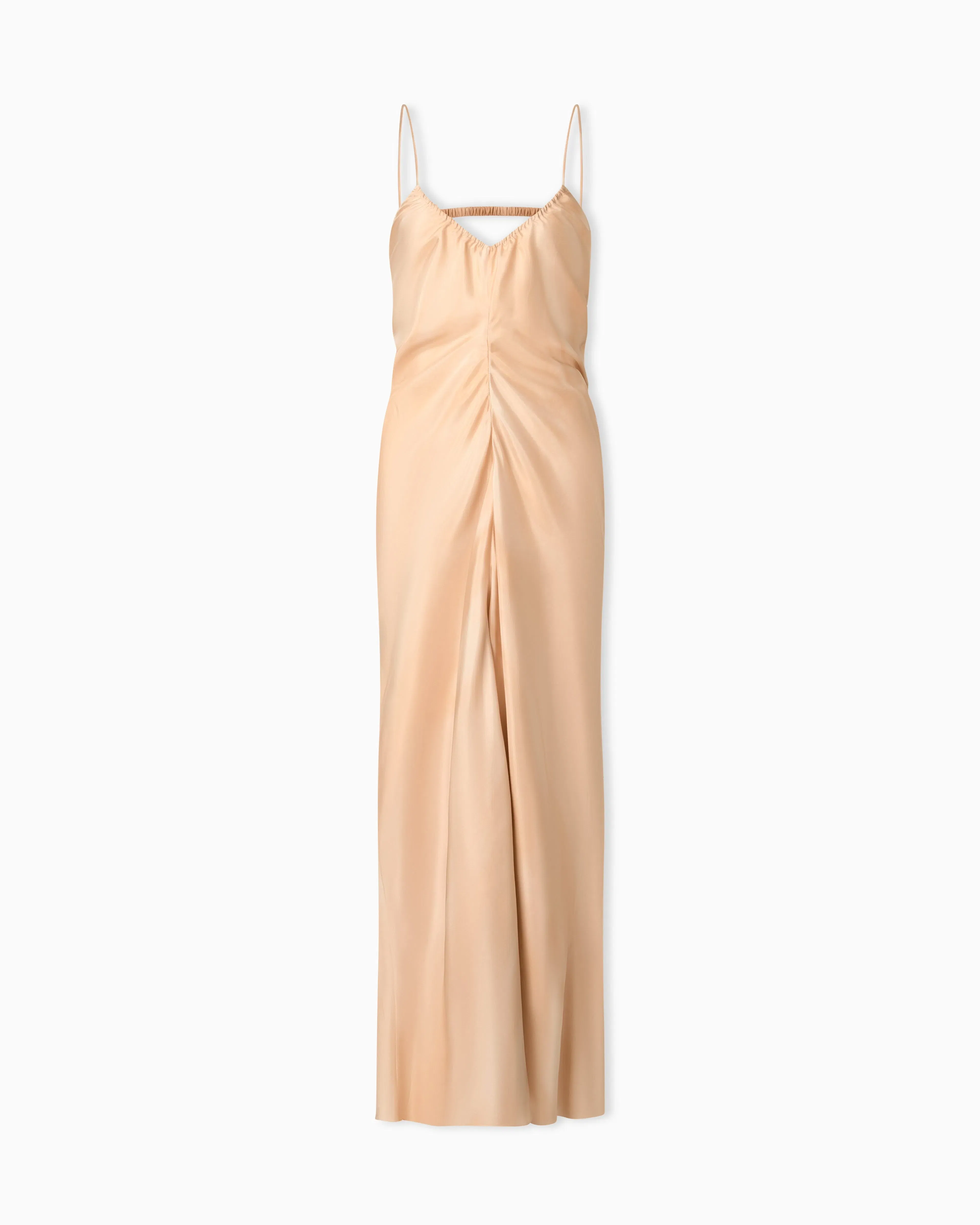 Emporio Armani Faded-print pongee silk dress