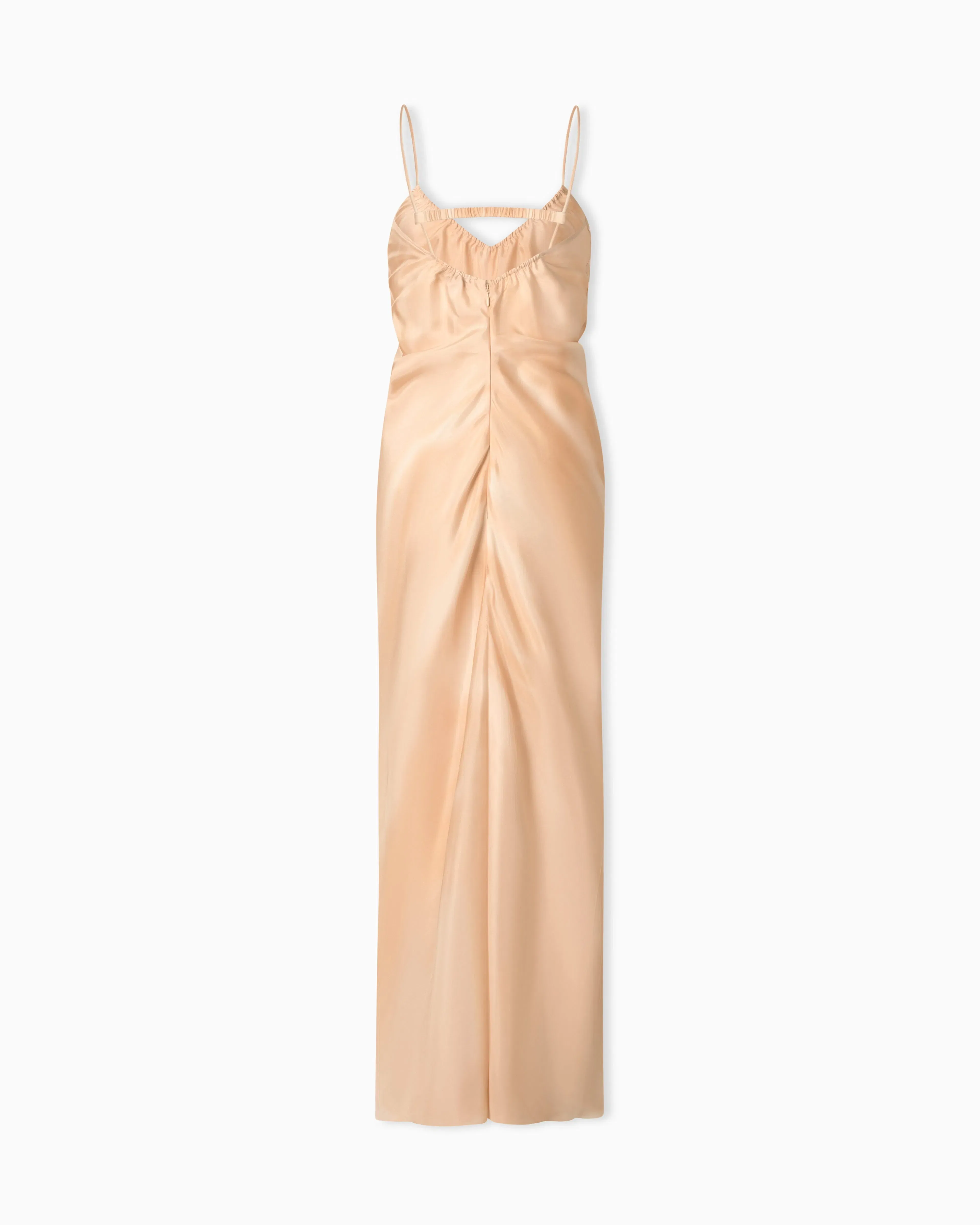 Emporio Armani Faded-print pongee silk dress