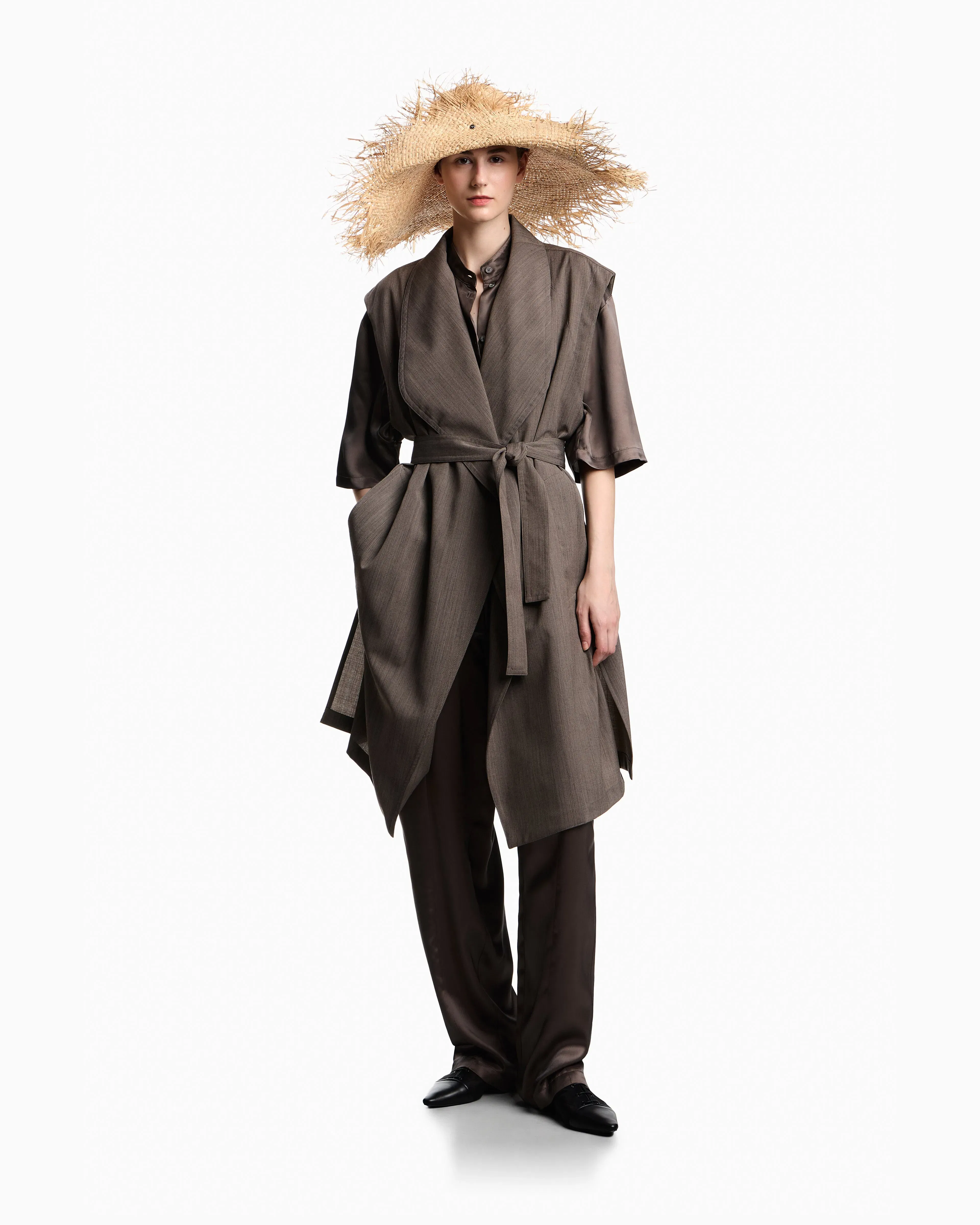 Emporio Armani Viscose twill trousers