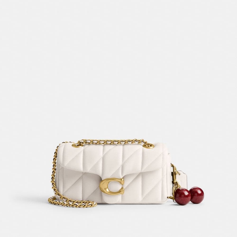Coach Tabby Shoulder Bag 20 With Pillow Quilting Nappa Leather-Brass-Chalk