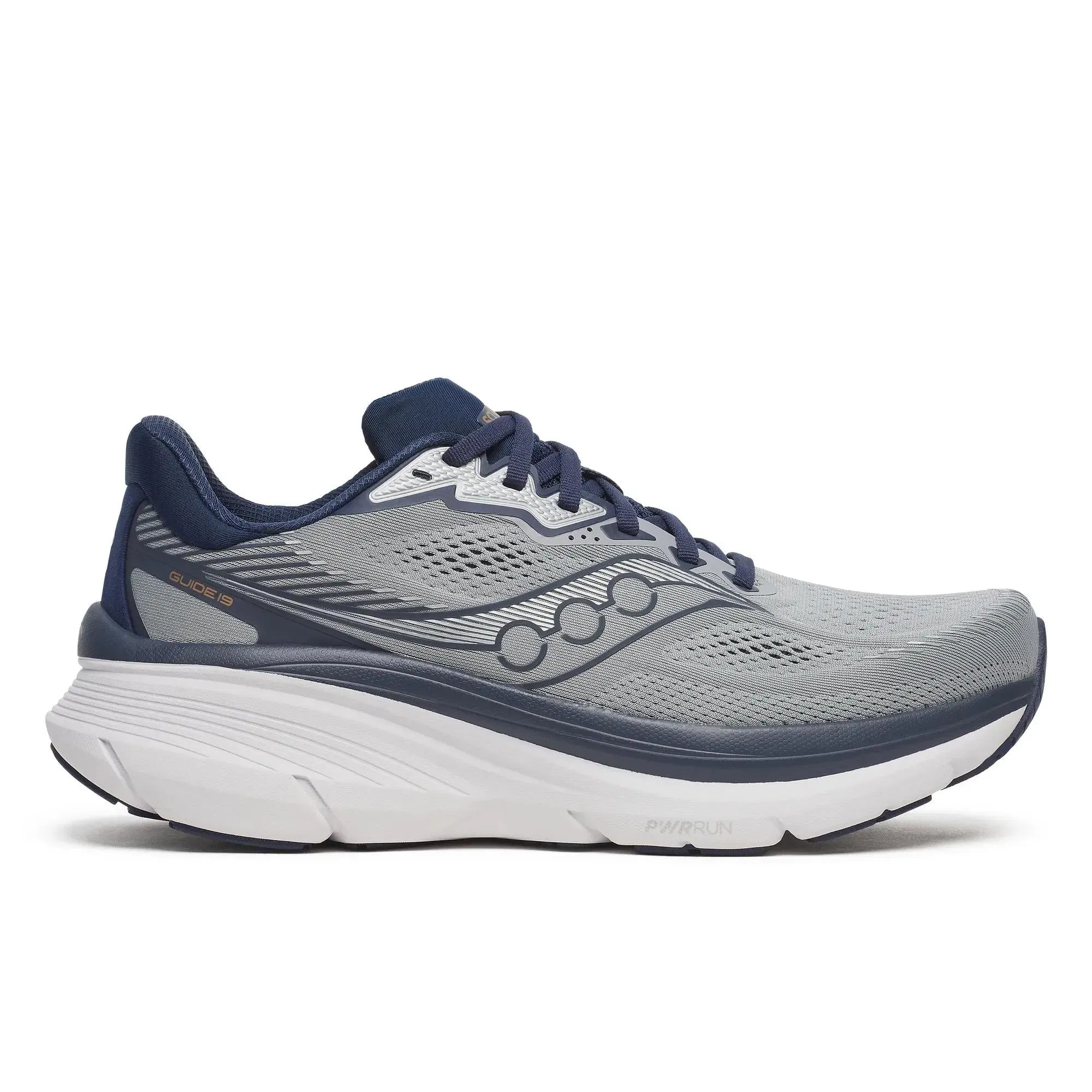 Saucony Men's Guide 19 Extra Wide Fossil | Navy