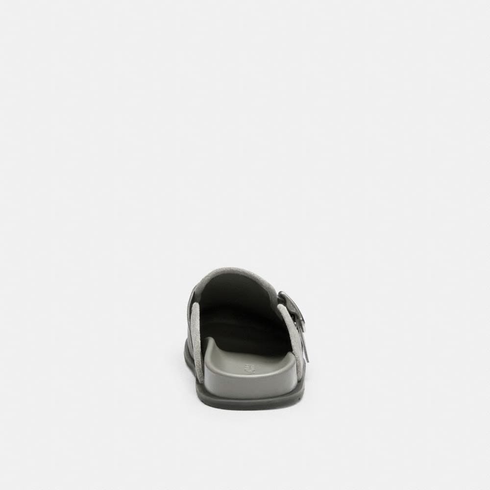 Men's Coach Buckle Clog Charcoal
