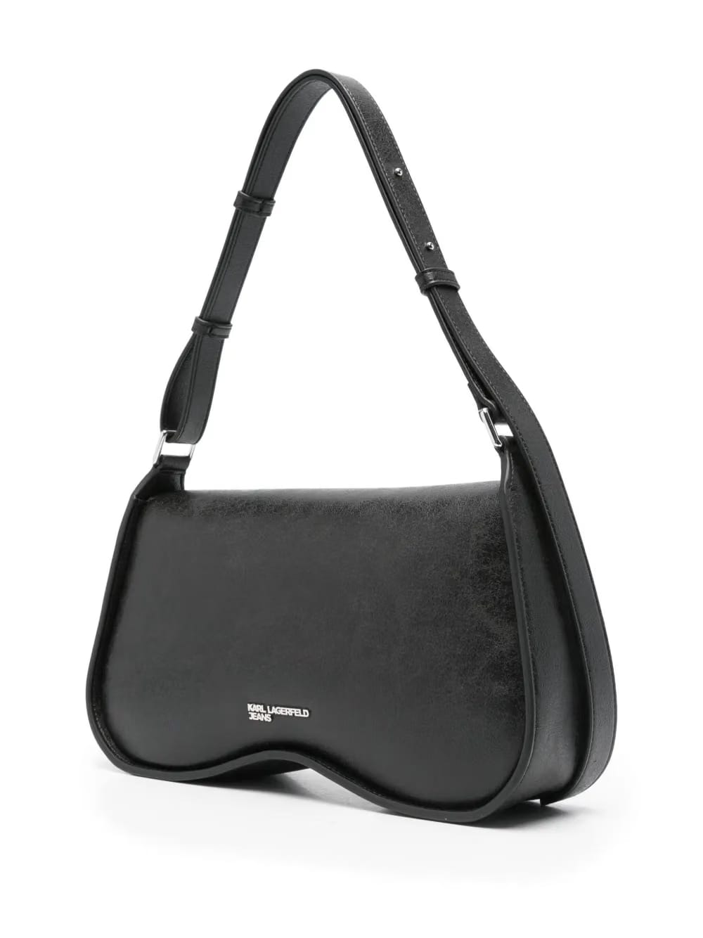 K-logo curved shoulder bag