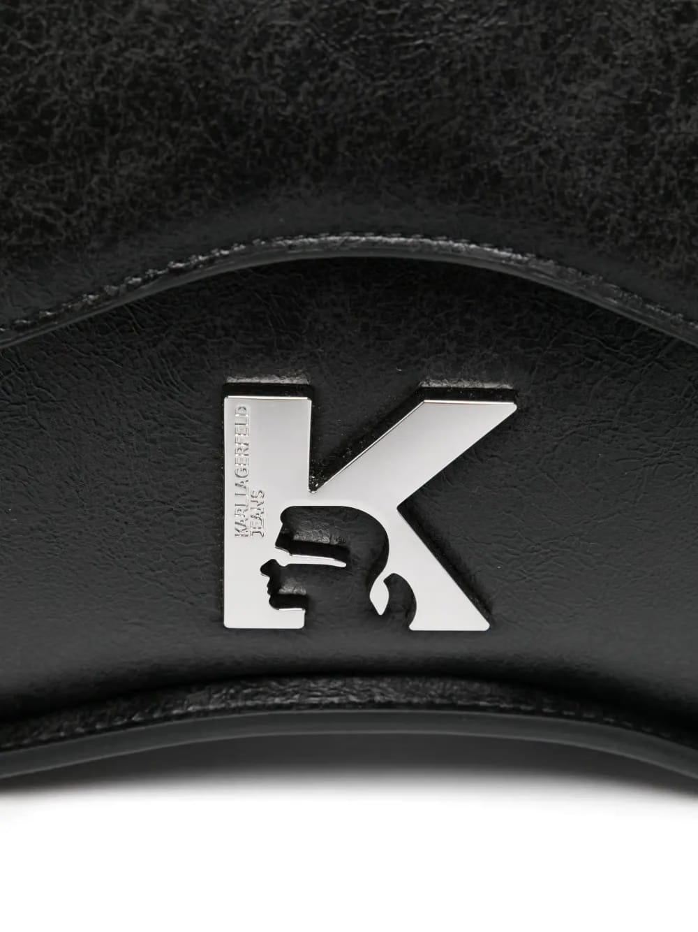 K-logo curved shoulder bag