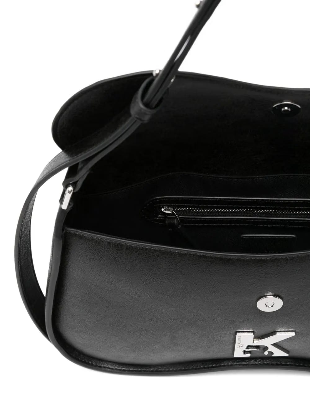 K-logo curved shoulder bag