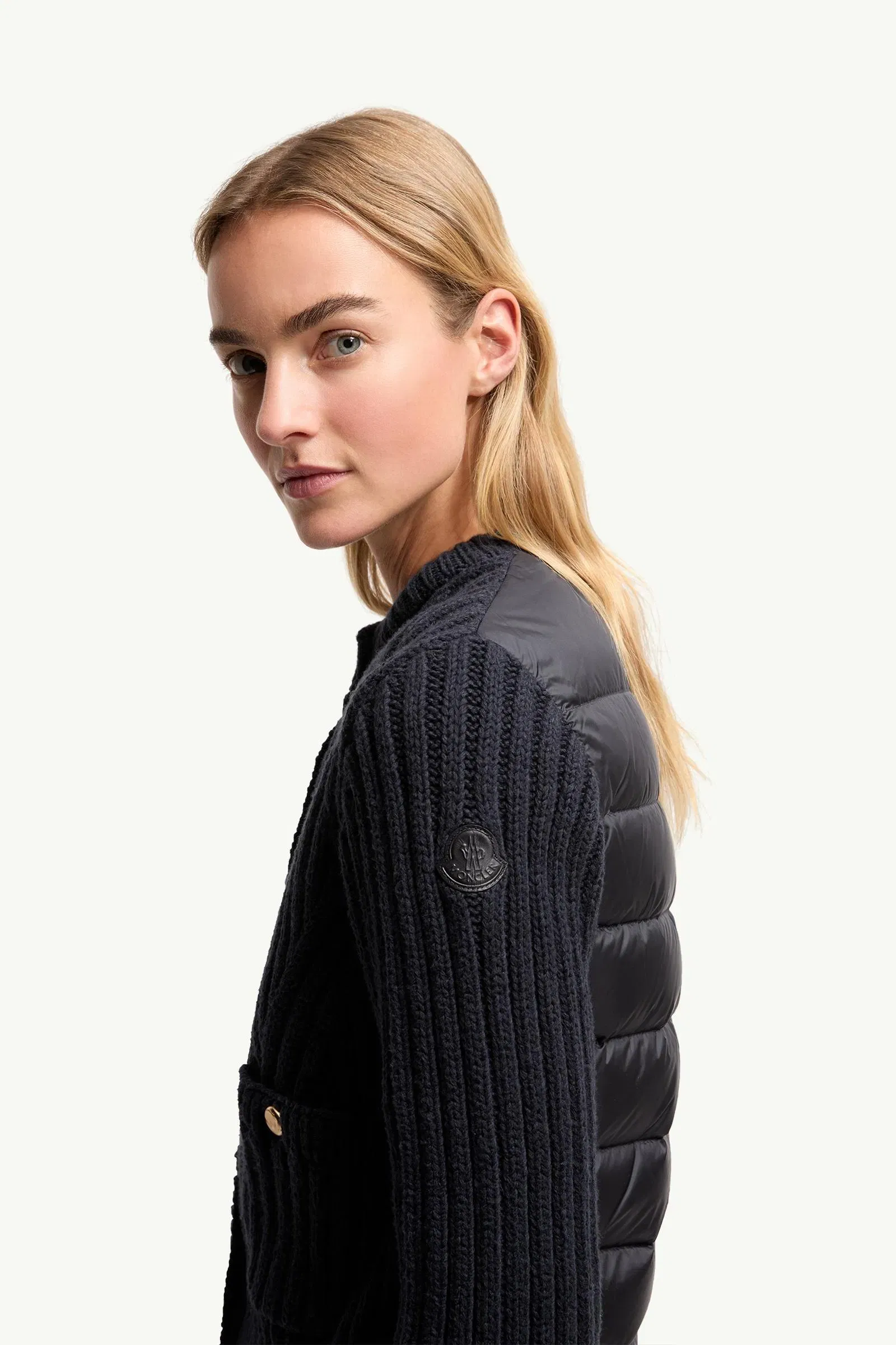 Moncler Cotton Padded Cardigan Dark Blue Dark Blue