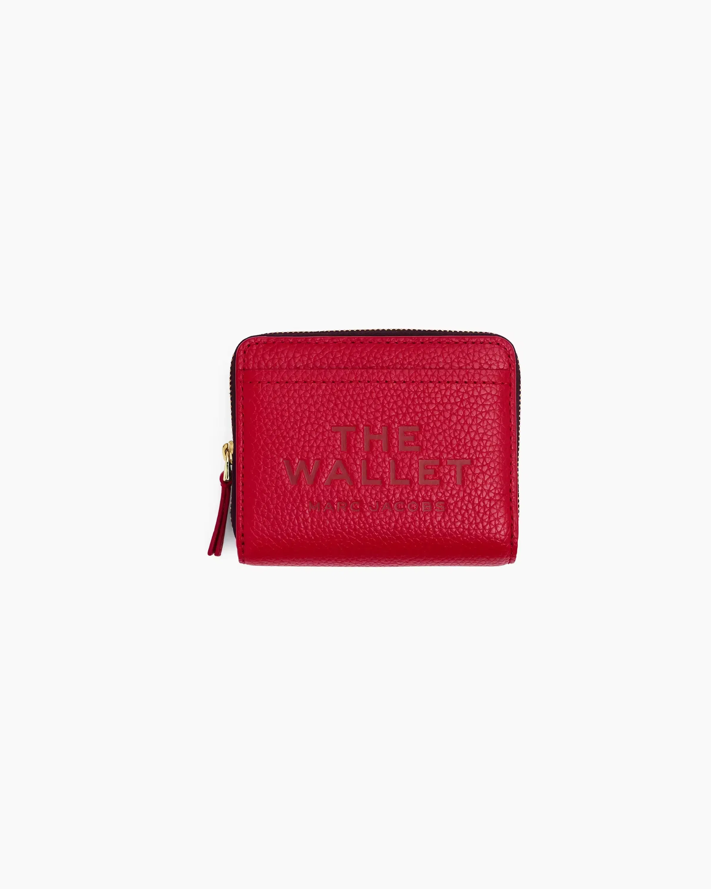 Marc Jacobs The Leather Mini Compact Wallet True Red