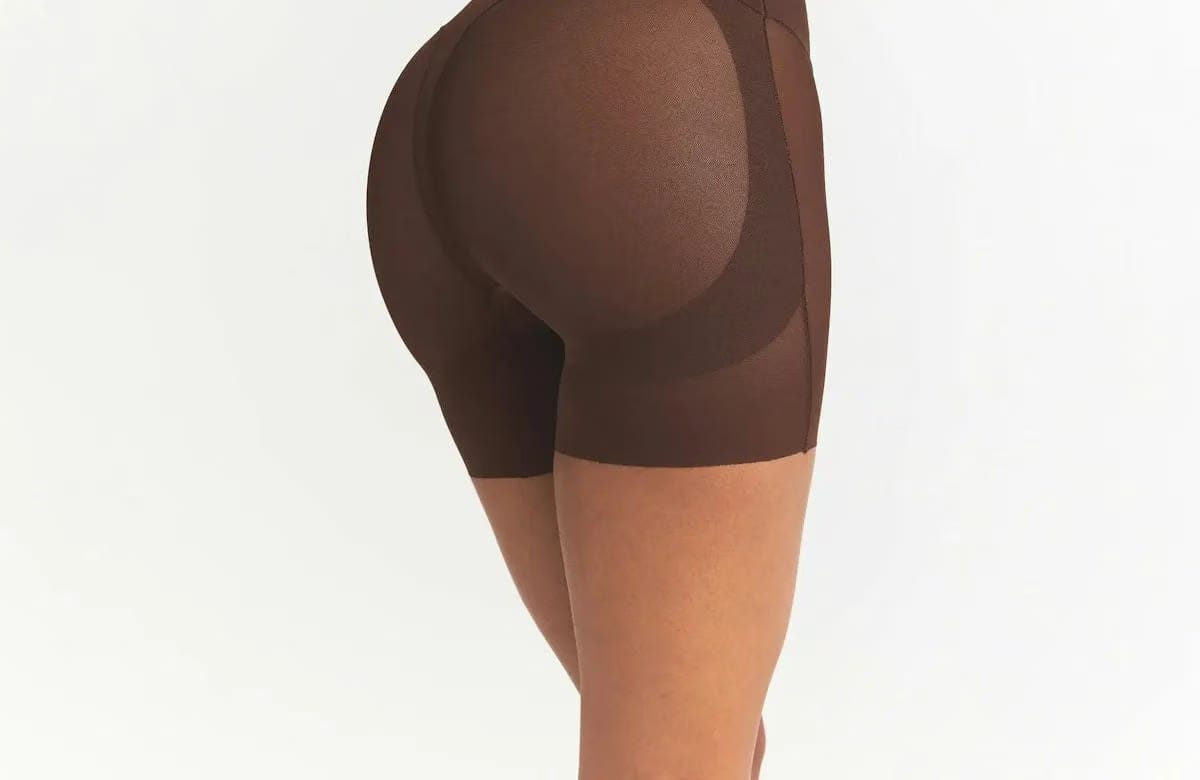 Skims Power Mesh Shapewear Core Sculpt Open Bust Mid Thigh Bodysuit