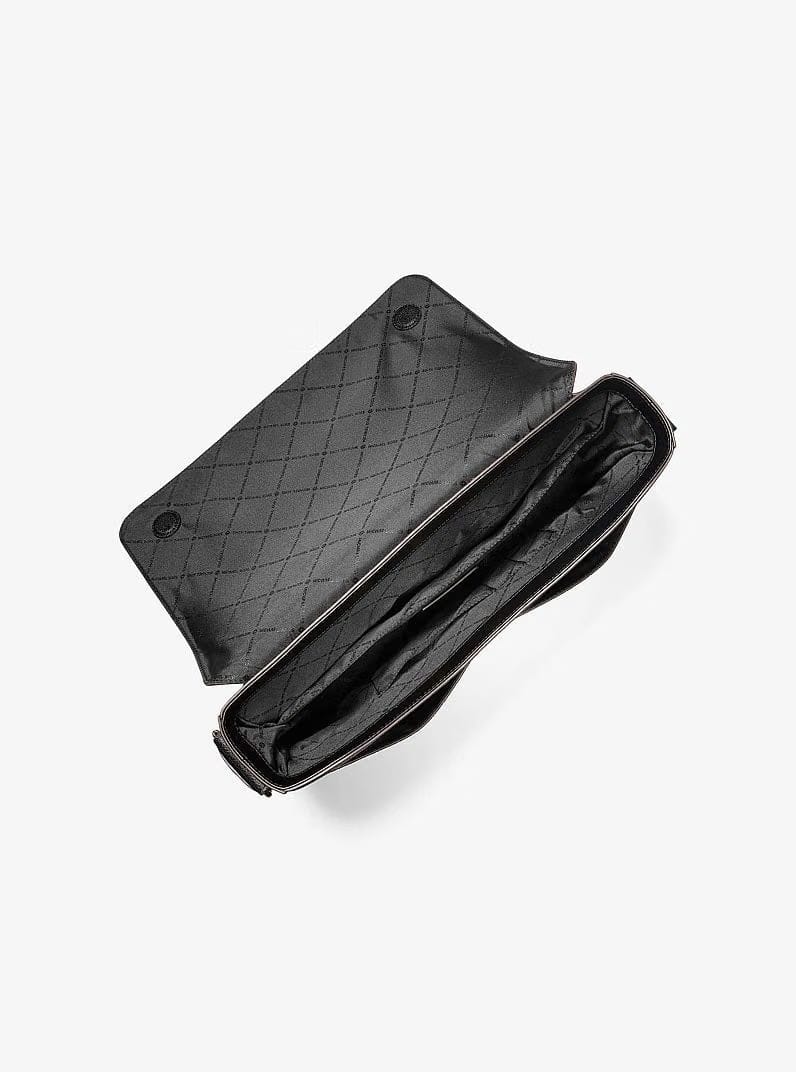 Michael Kors Pacey Embellished Signature Logo Messenger Bag Black Combo