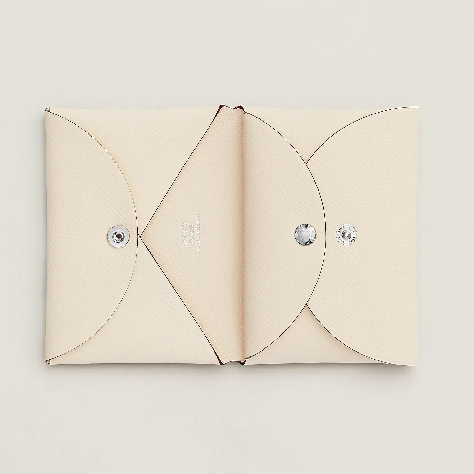 Hermes Calvi Duo Compact Card Holder Jaune Citron