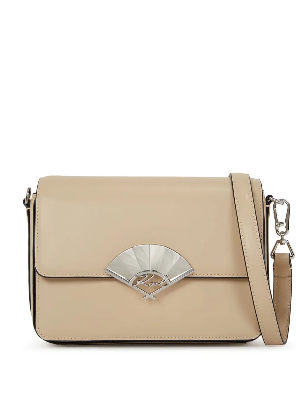 Signature Fan leather crossbody bag