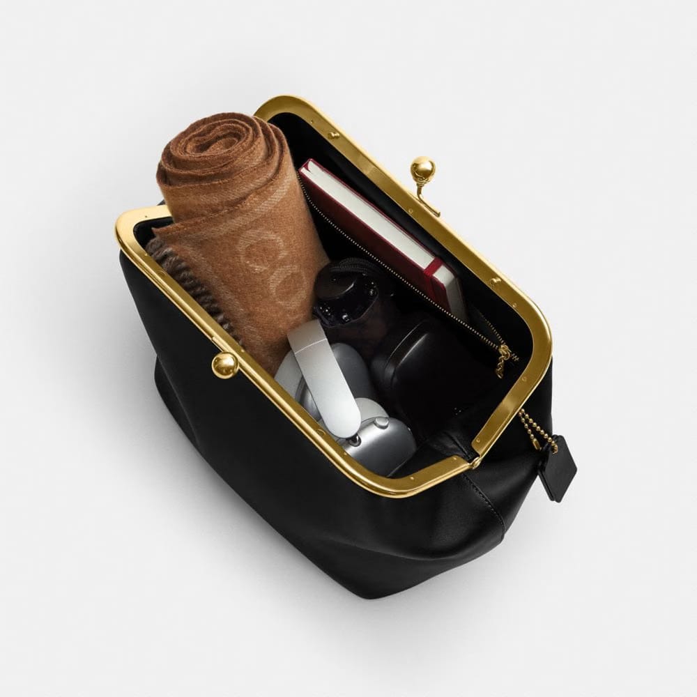 Coach Kisslock Frame Bag 27 Brass Black