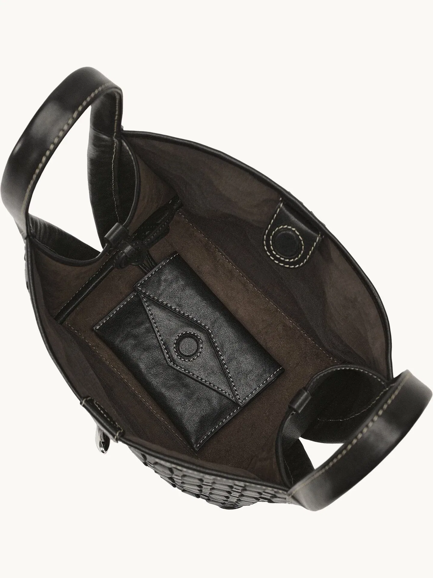 Songmont Lattice Bucket Bag Onyx