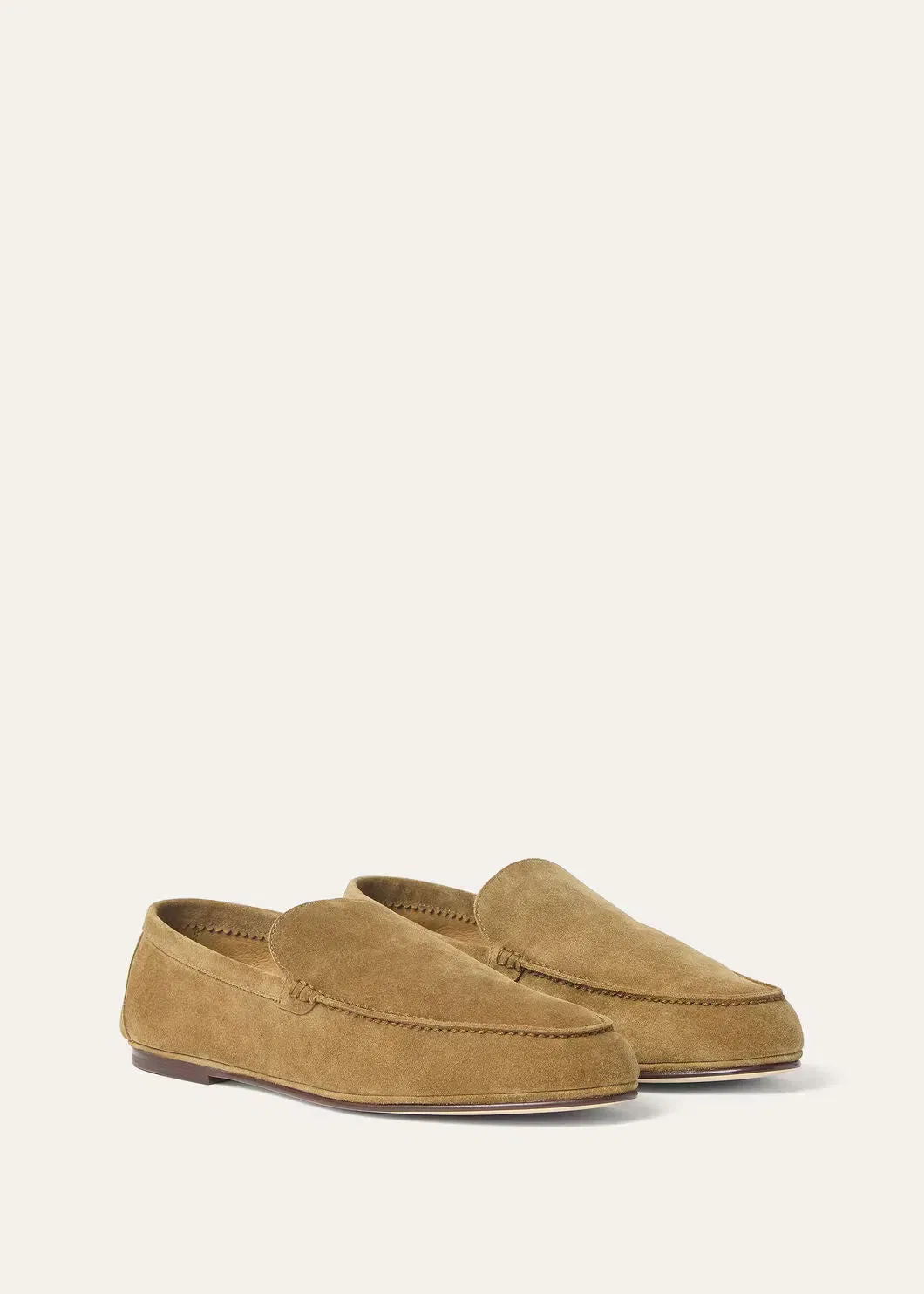 LoroPiana Summer Anton Walk Loafer Savana Bark