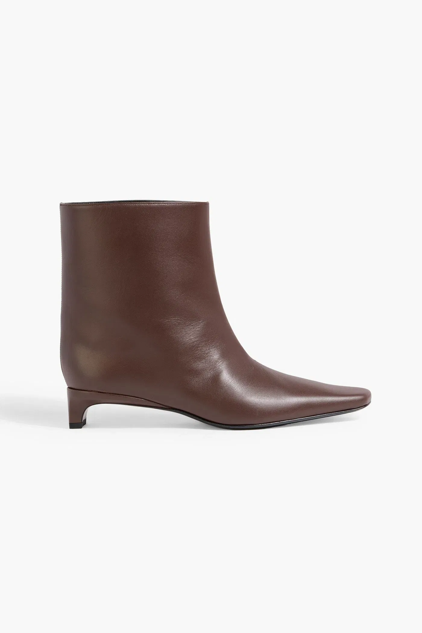 Loulou De Saison Celine Leather Ankle Boots Chocolate Women's