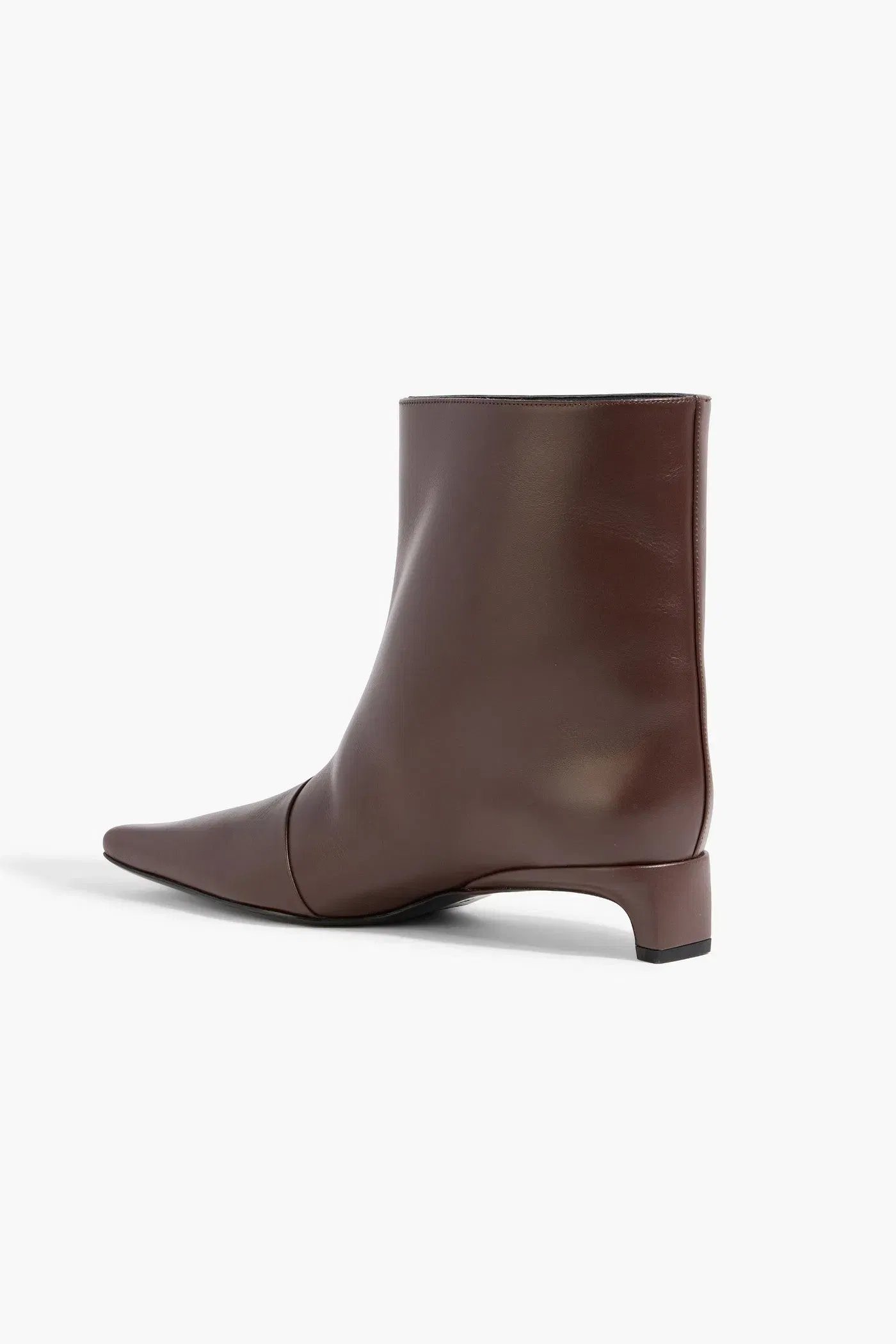 Loulou De Saison Celine Leather Ankle Boots Chocolate Women's