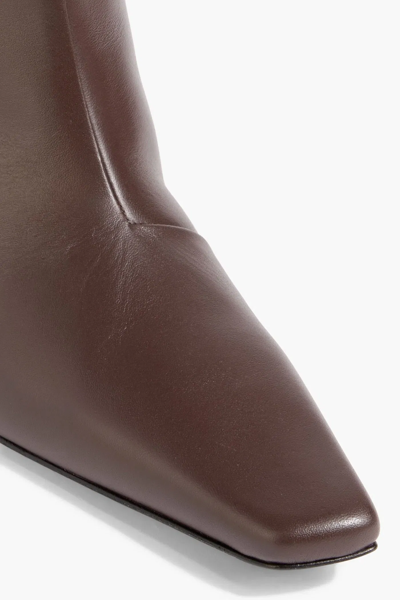 Loulou De Saison Celine Leather Ankle Boots Chocolate Women's