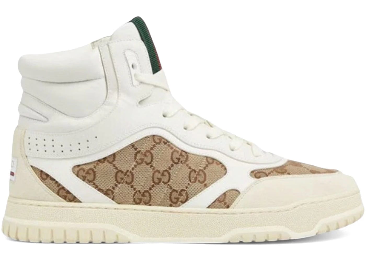 Gucci Re-Web High Sneaker Gg Canvas White Beige