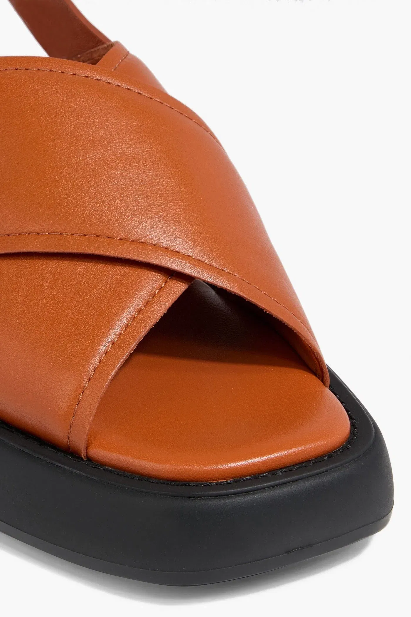 Tod's Leather Platform Slingback Sandals Tan Women's