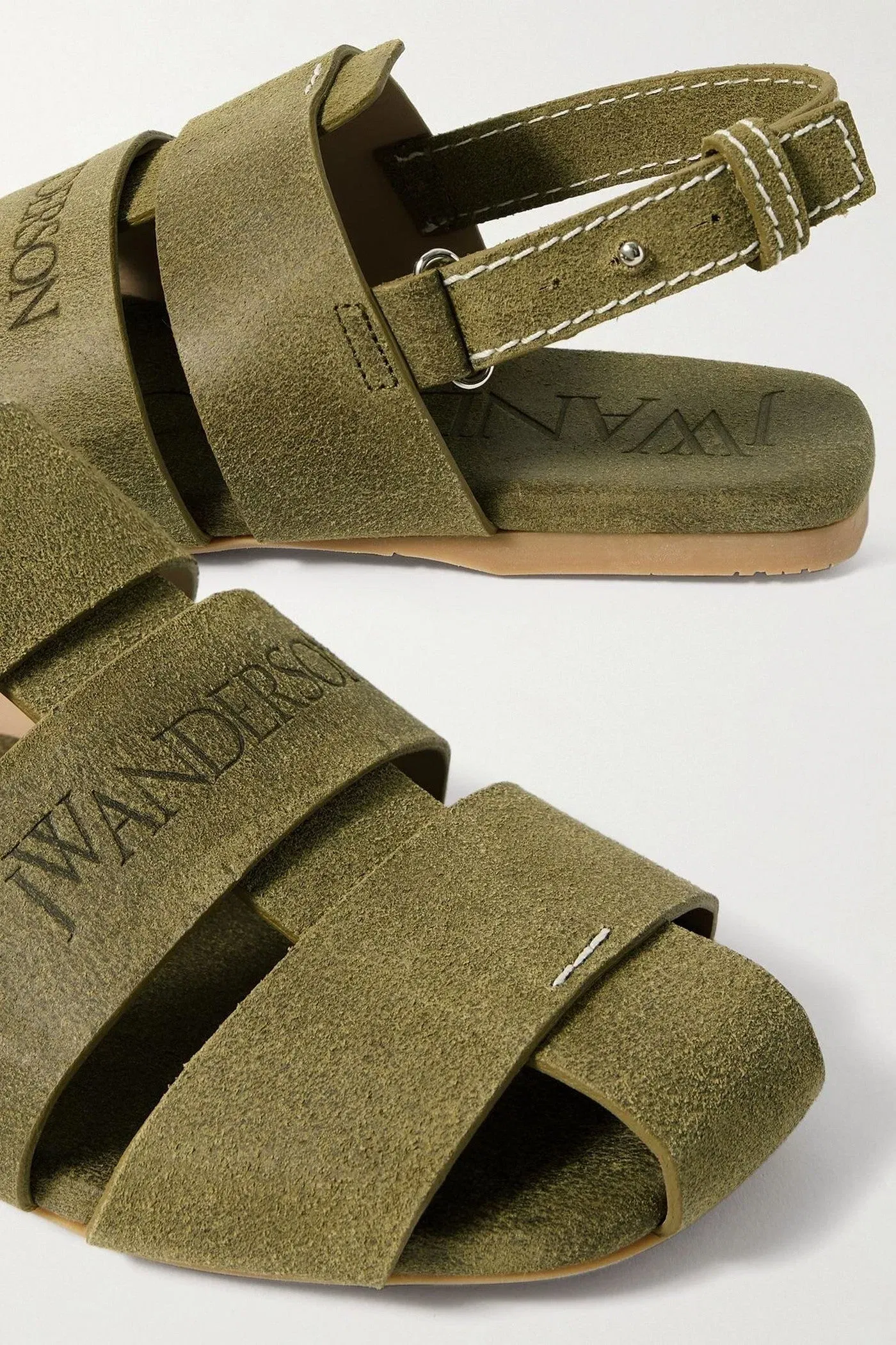 Jw Anderson Suede Sandals Leaf Green Women's