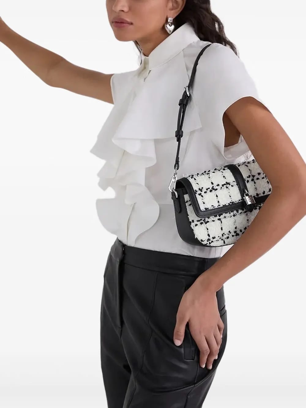 K/Autograph bouclé shoulder bag