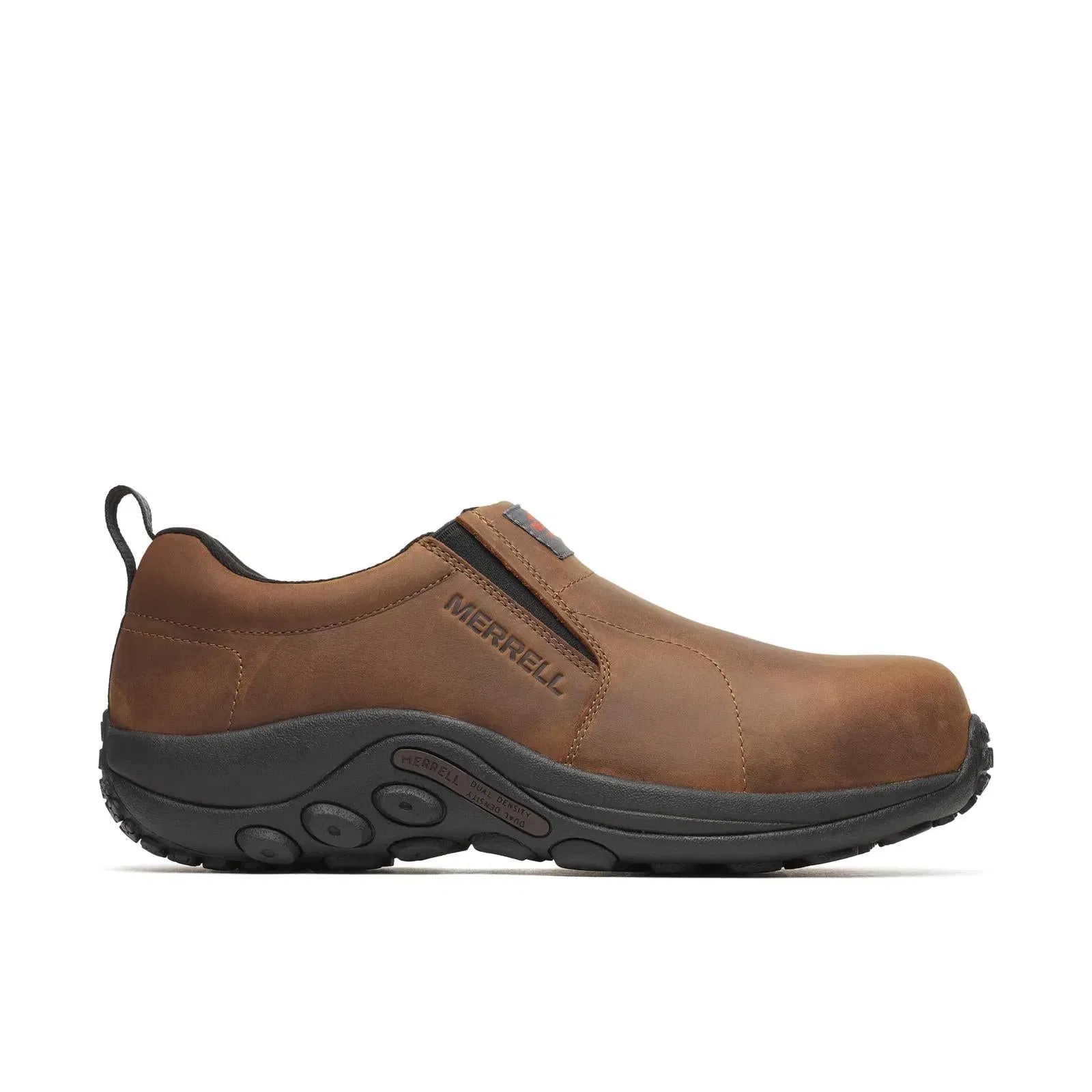 Merrell Men's Jungle Moc Leather Hi-Vis Carbon Fiber Low Wide Width Brown