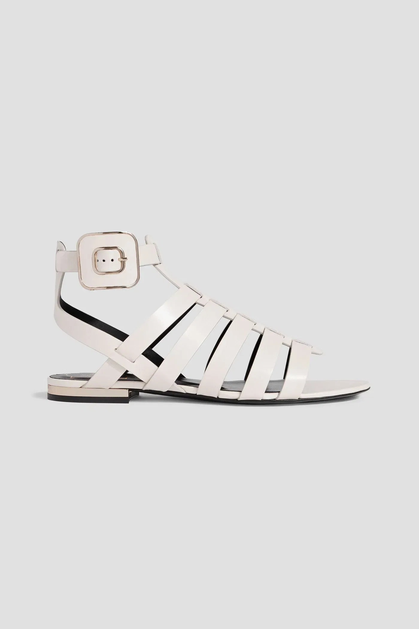Roger Vivier Leather Sandals Off-White Women's