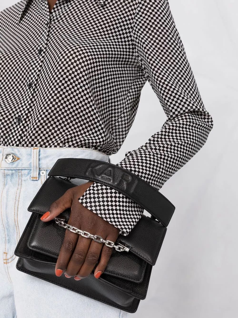 K/Seven Grainy leather shoulder bag