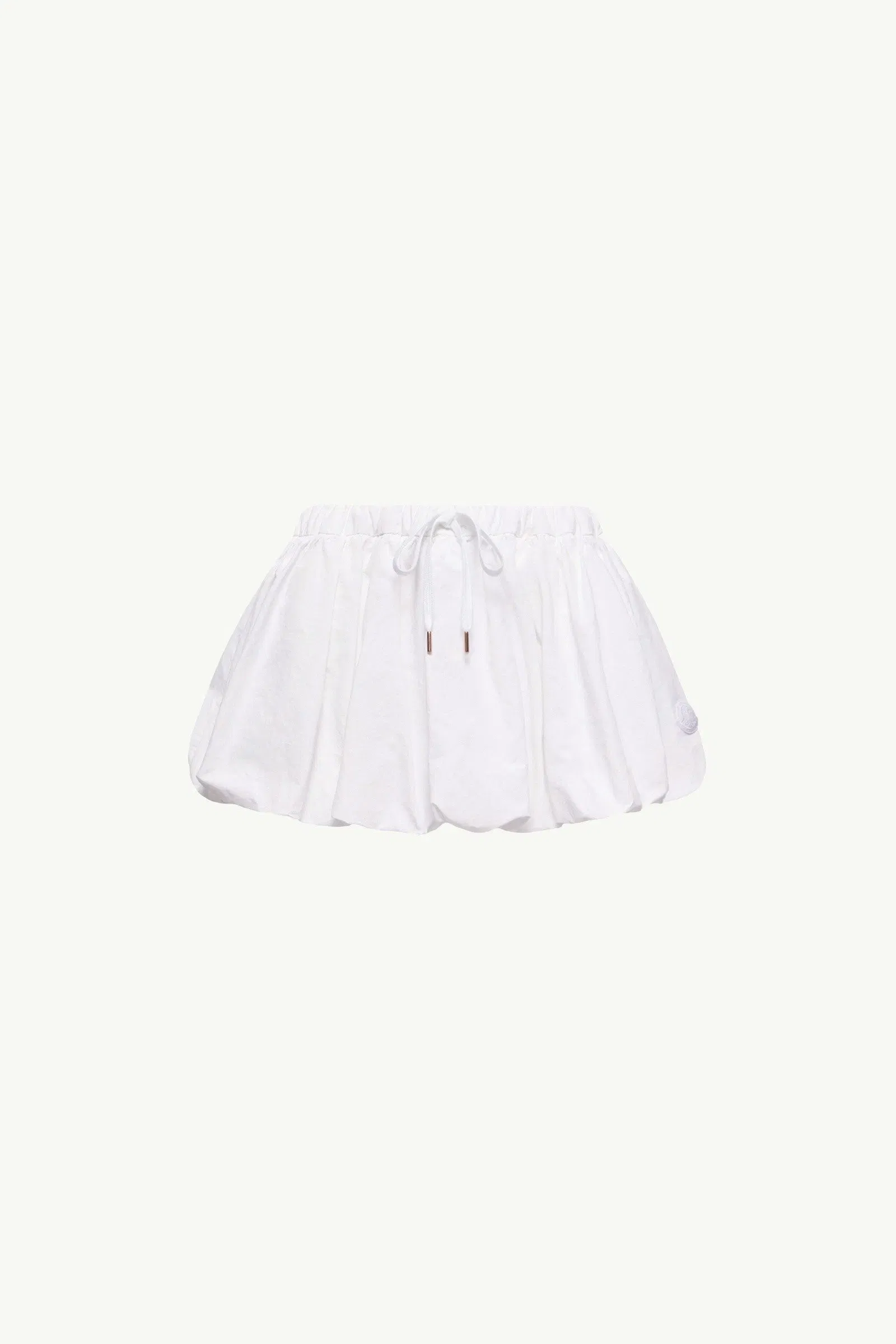 Moncler Cotton Blend Balloon Mini Skirt White White