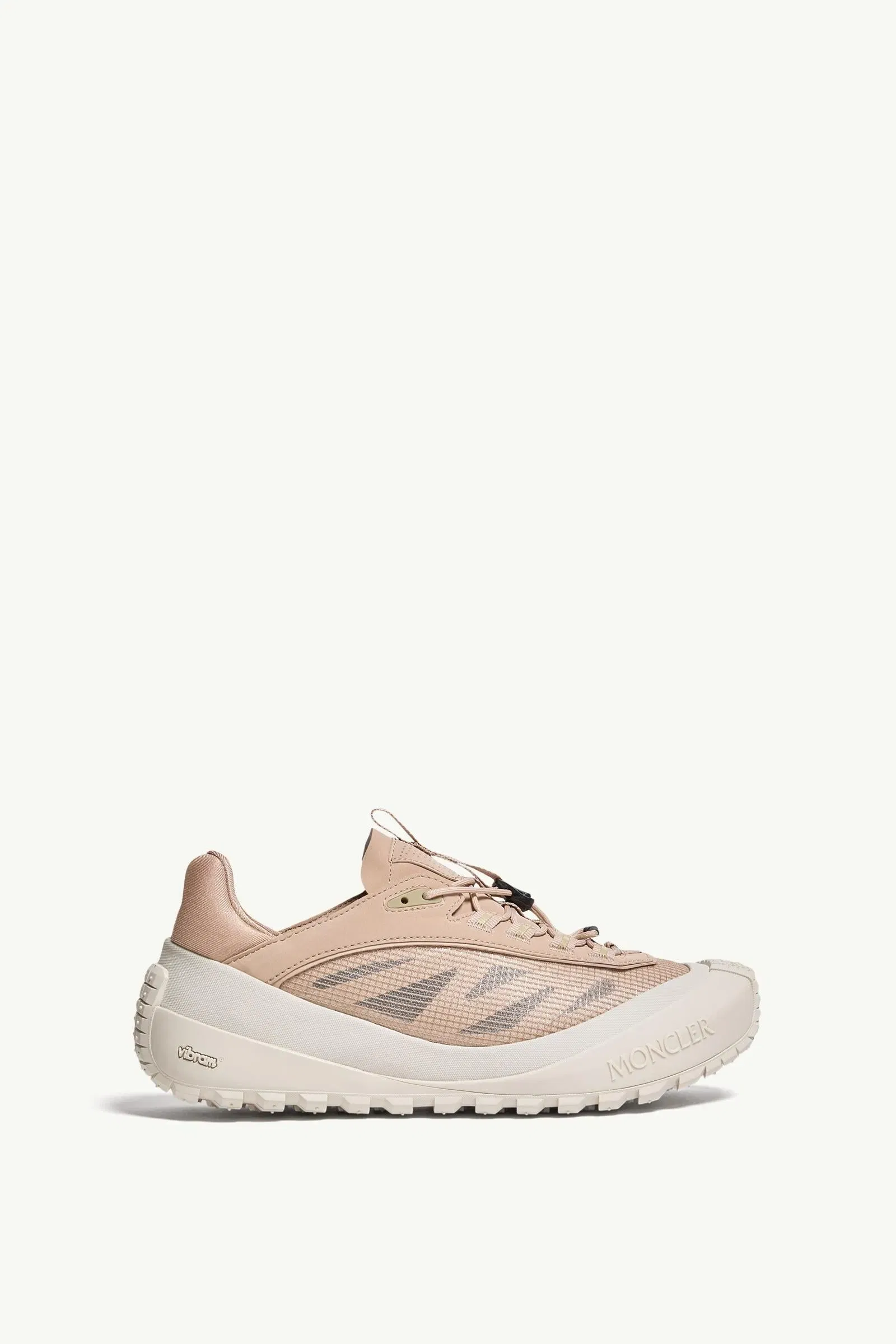 Moncler Trailgrip LP Suede & Nubuck Sneaker Beige & White
