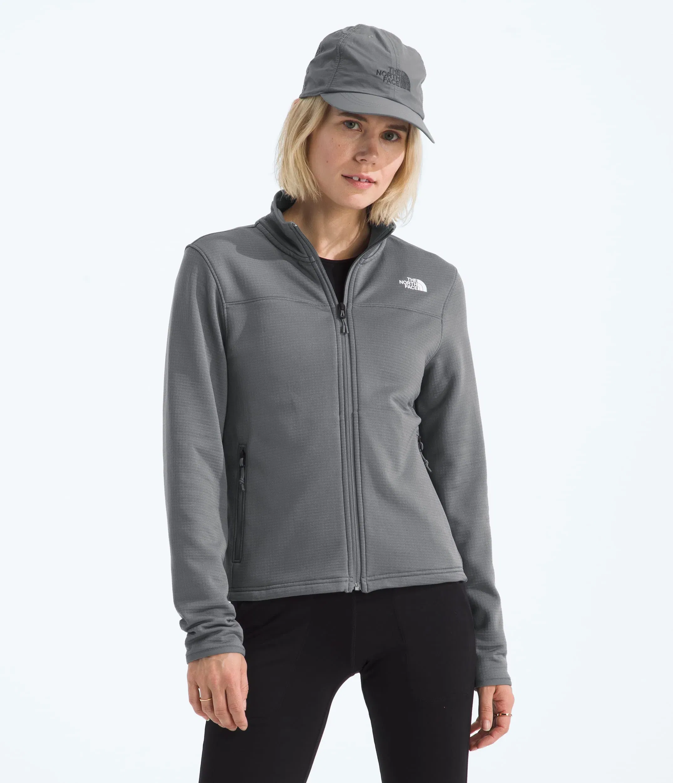 The North Face Women’s Cedar Trail Grid Fleece Jacket Smoked Pearl