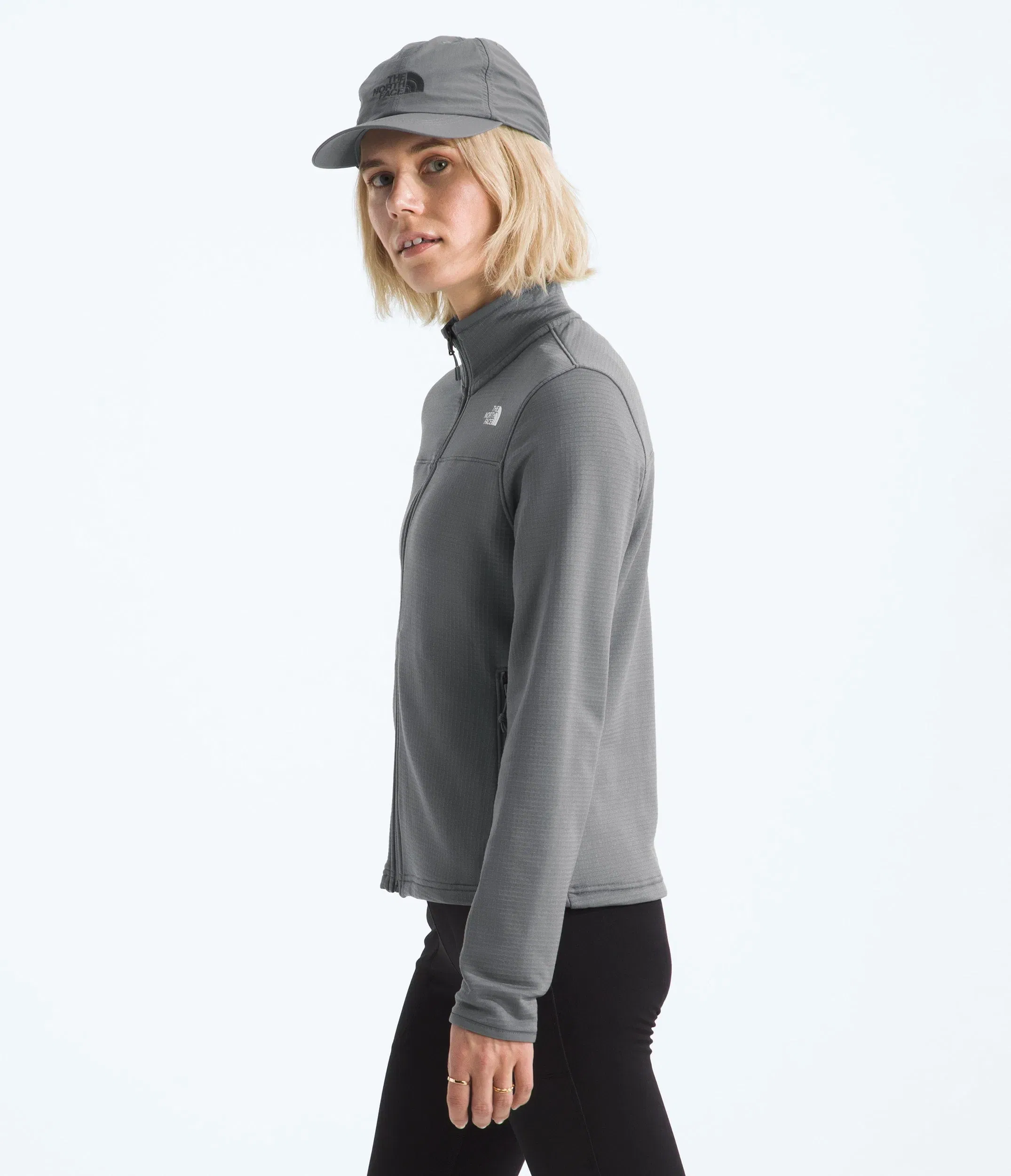 The North Face Women’s Cedar Trail Grid Fleece Jacket Smoked Pearl