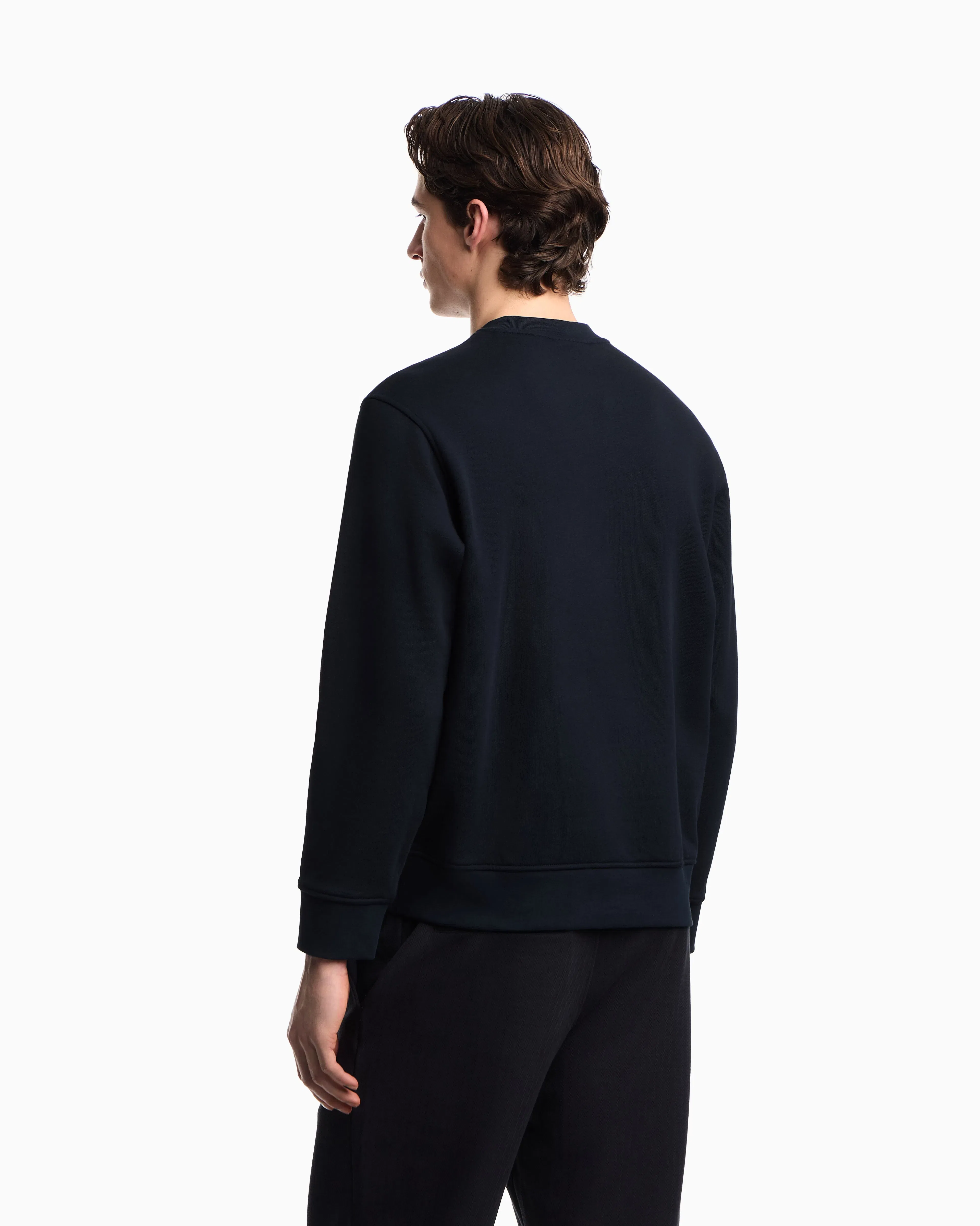 Emporio Armani French terry jersey sweatshirt with embroidered logo