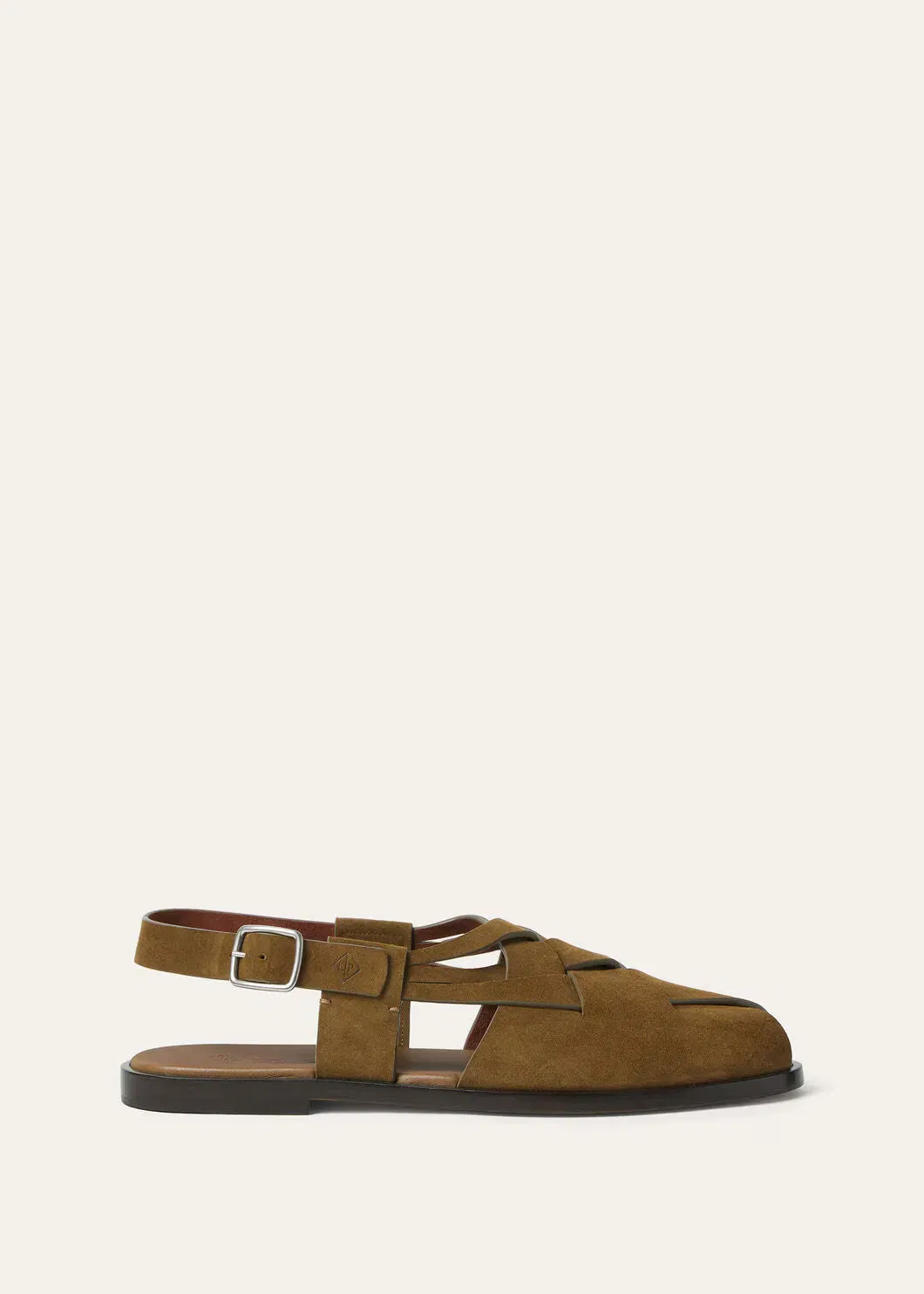 LoroPiana Peter Walk Sandal Black Coffee