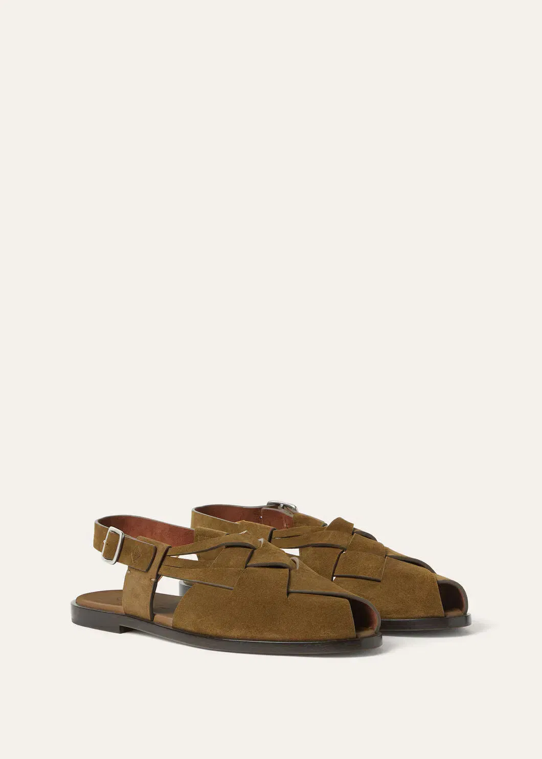 LoroPiana Peter Walk Sandal Black Coffee