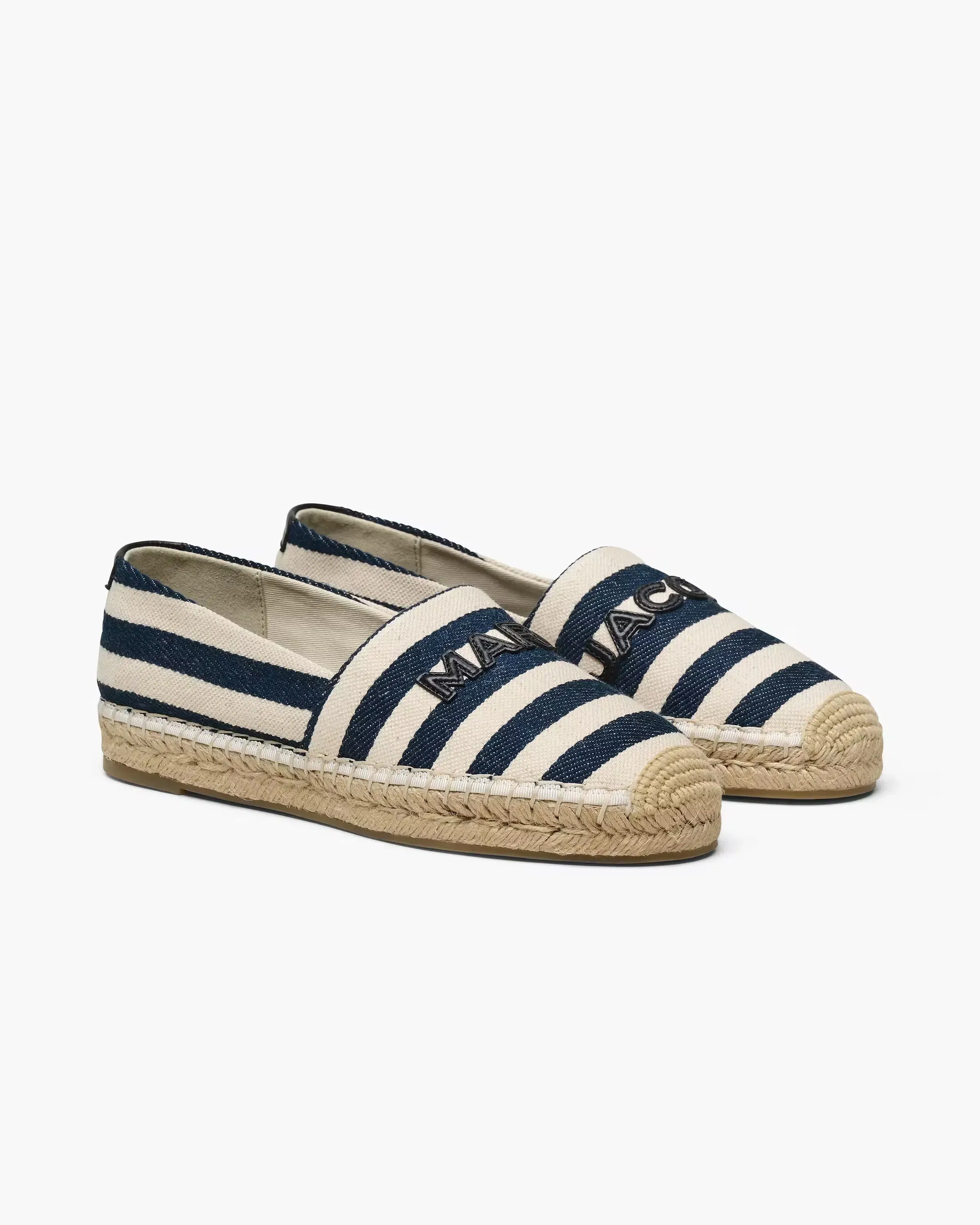 Marc Jacobs The Stripe Canvas Espadrille Blue Sea Multi