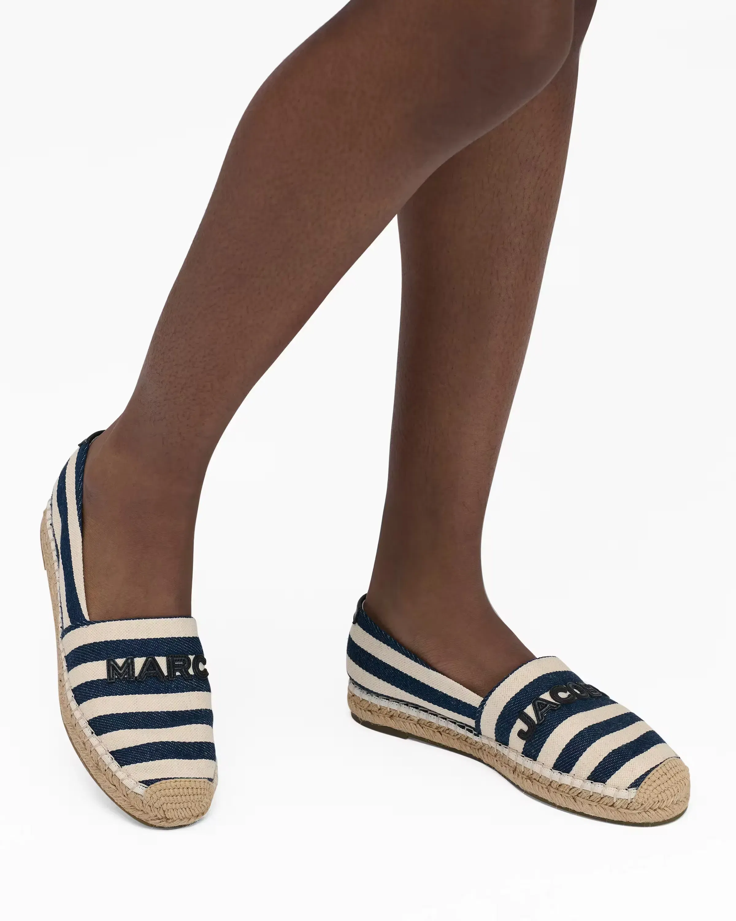 Marc Jacobs The Stripe Canvas Espadrille Blue Sea Multi