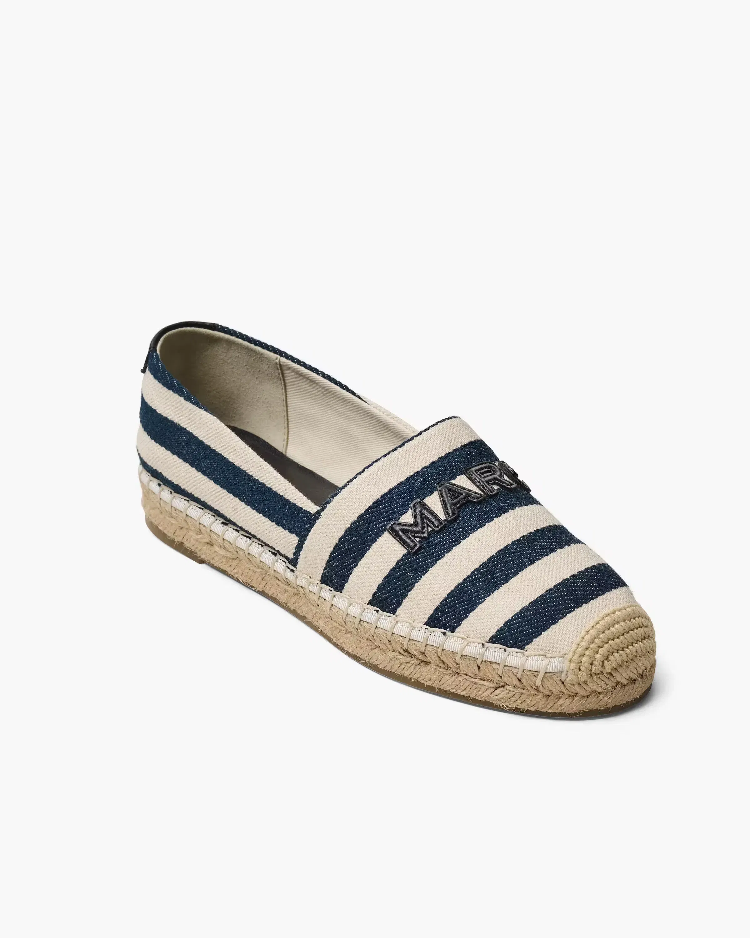 Marc Jacobs The Stripe Canvas Espadrille Blue Sea Multi